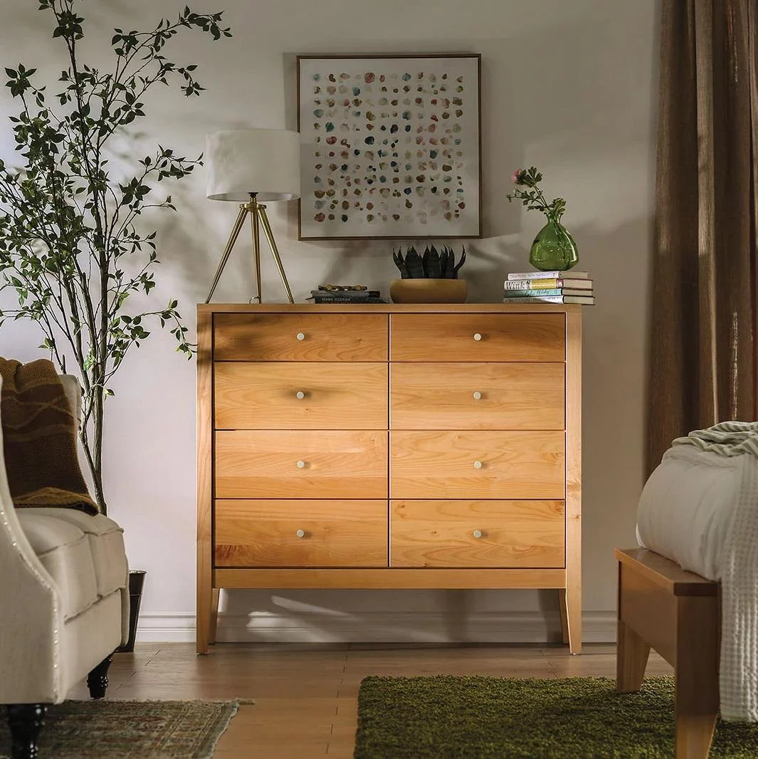Modern Light Oak Solid Wood 8-Drawer Chest FOA FOA7602C-8D Willamette