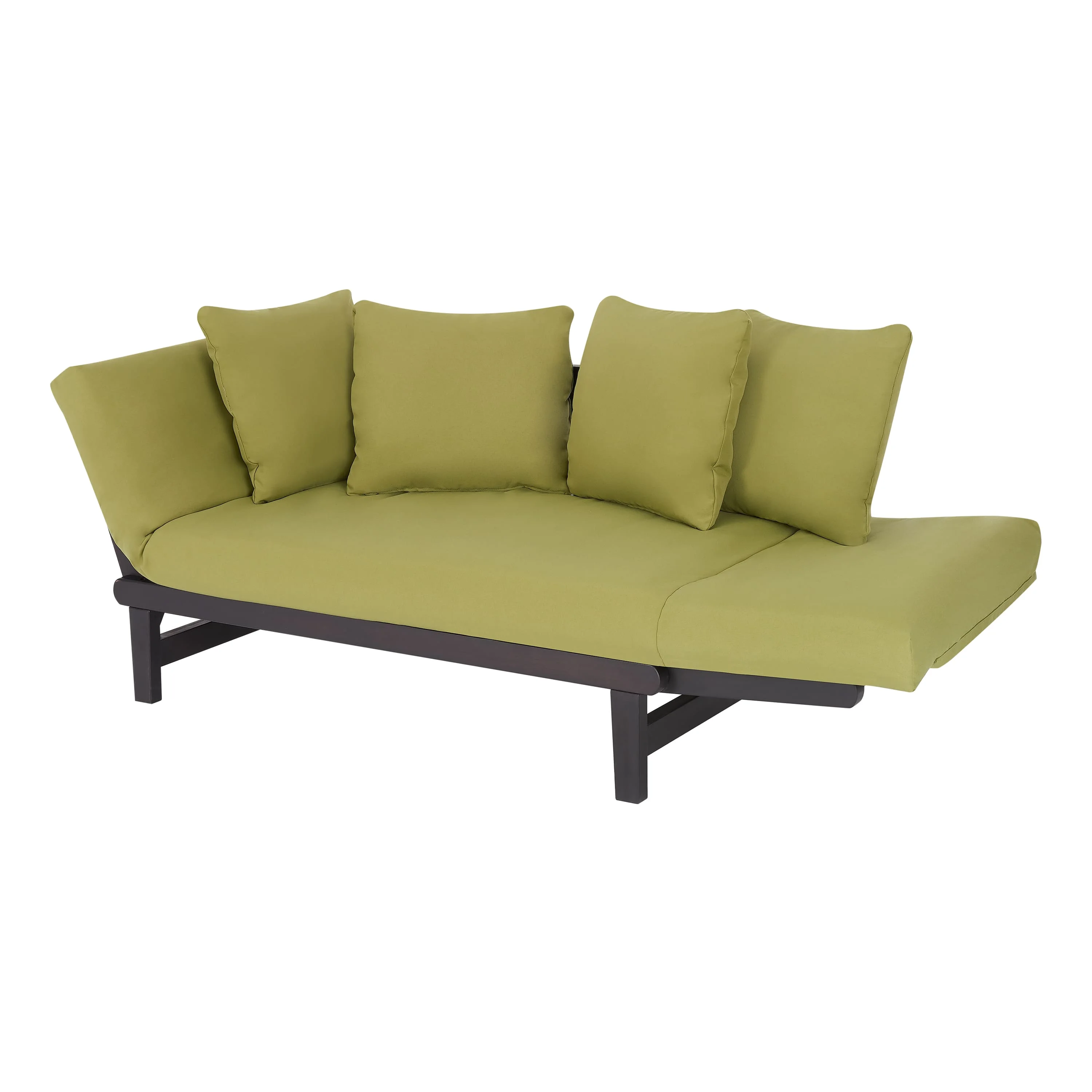 Better Homes & Gardens Delahey Convertible Studio Outdoor Daybed Sofa, Green Cushion