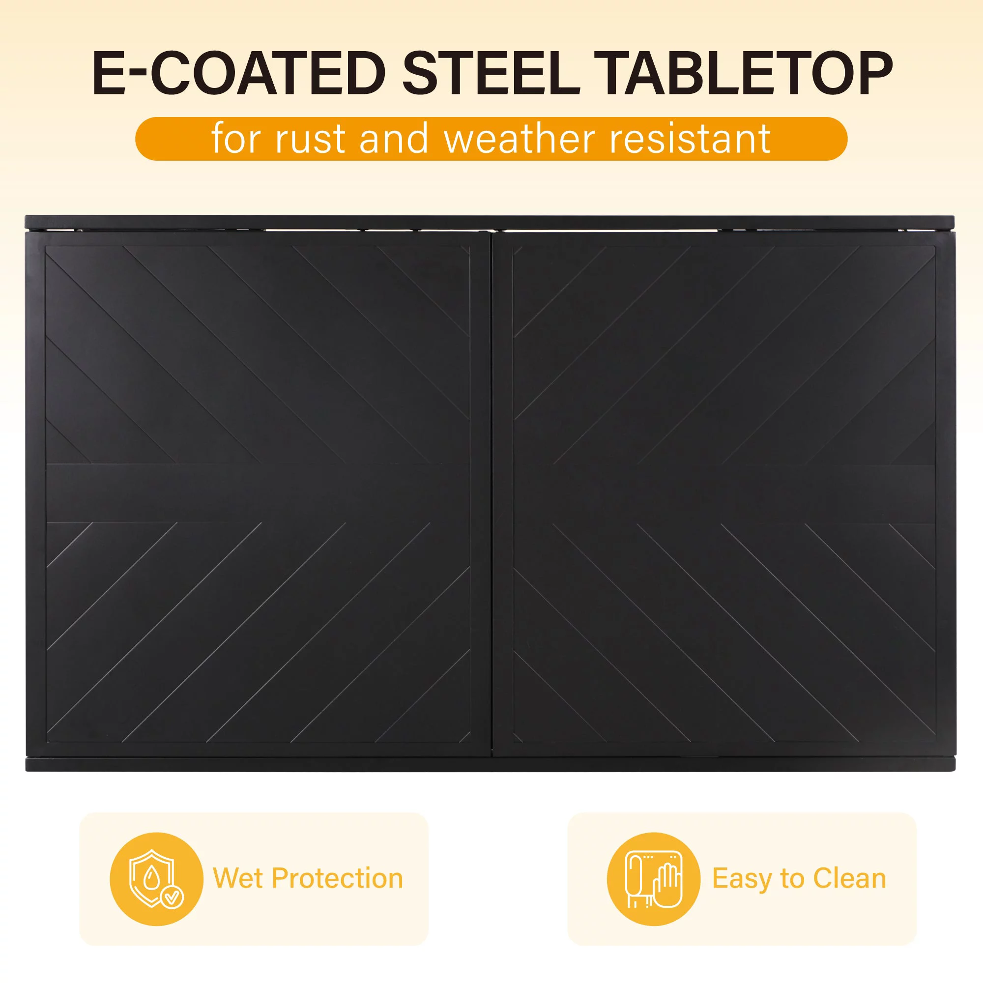 Sophia & William 9 Pieces Metal Outdoor Patio Dining Set with Extendable Table - Black