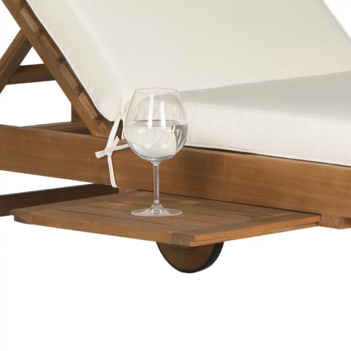 SAFAVIEH Outdoor Collection Newport Chaise Chair & Side Table Natural/Beige