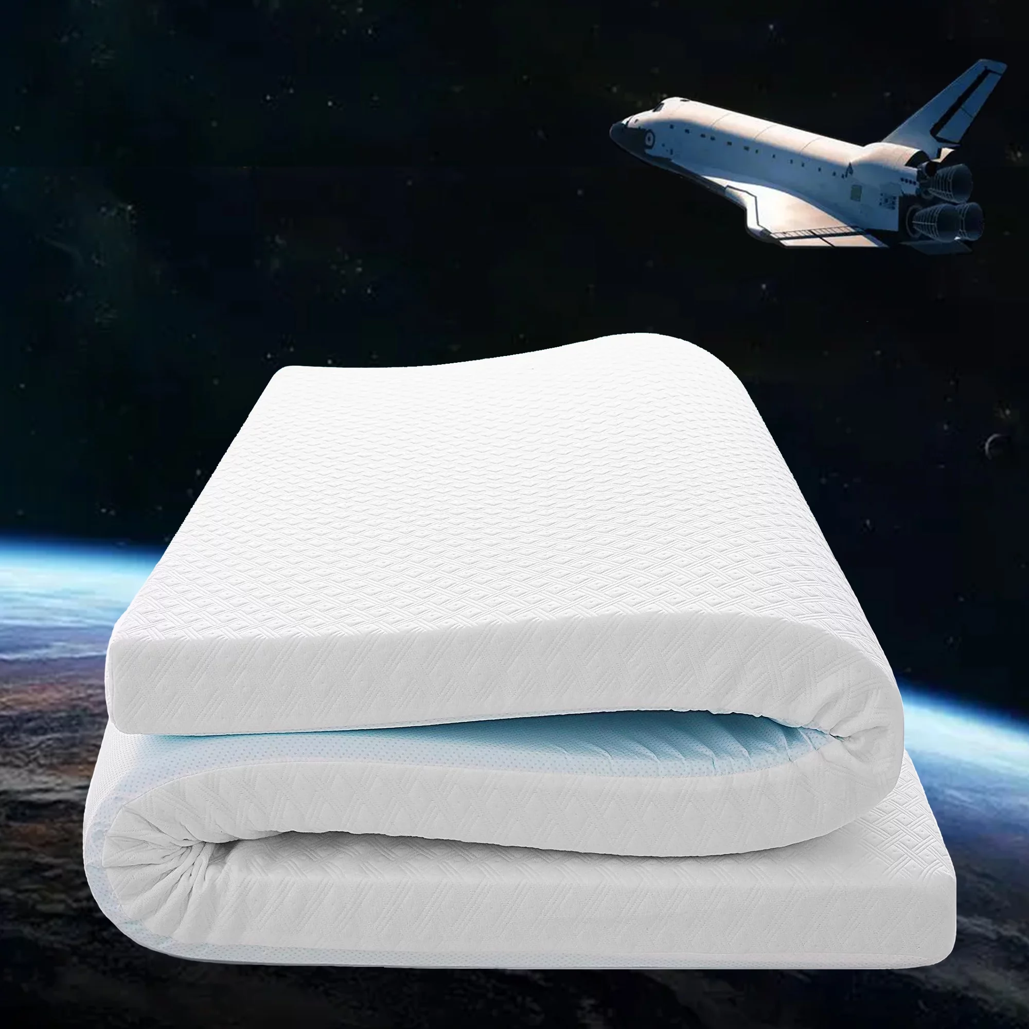 INGALIK 3 Inch Gel Memory Foam Mattress Topper Queen Size, Mattress Pad Cover for Pressure Relief, Bed Topper with Removable Rayon Made from Bamboo Cover, Soft & Breathable, White