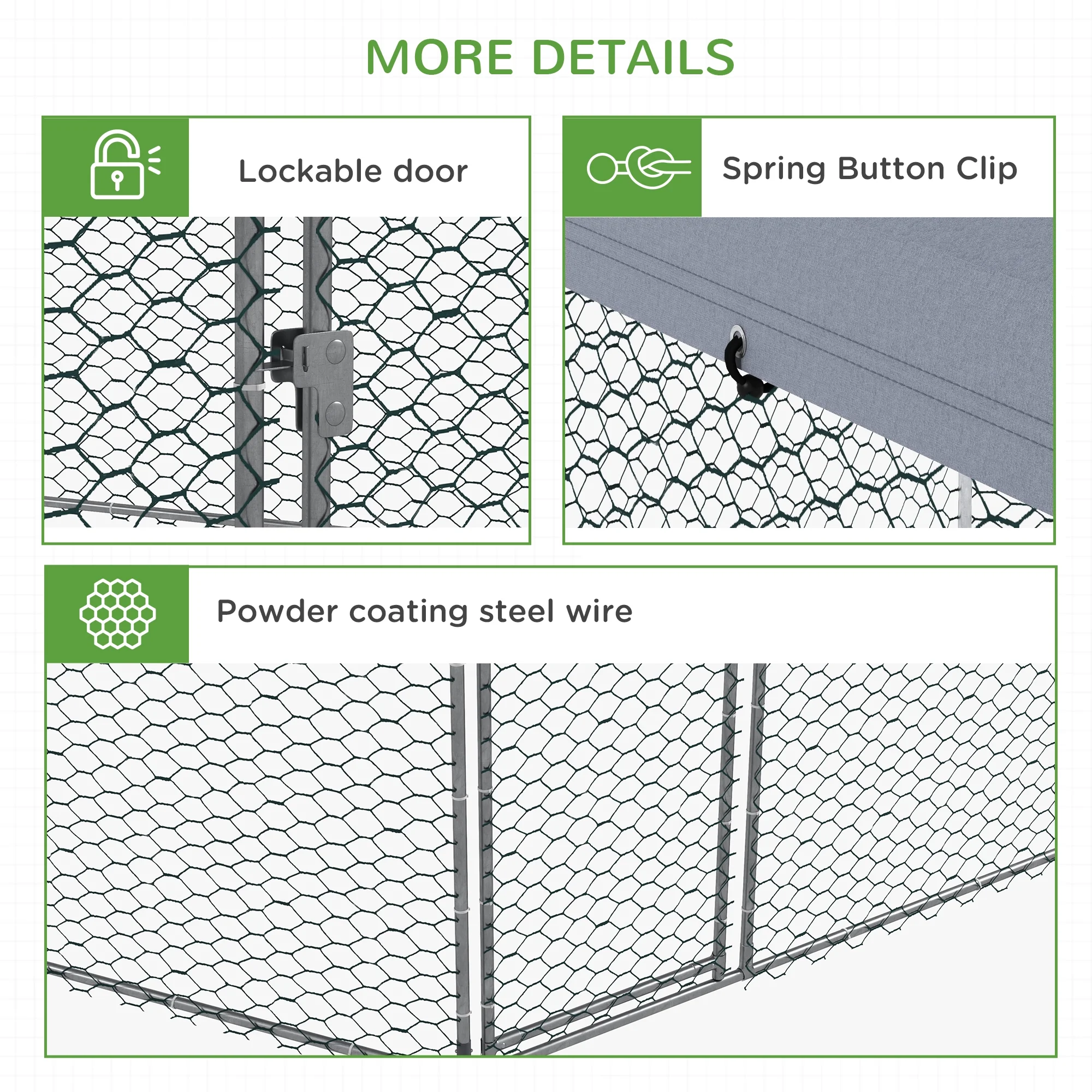 PawHut 13.1 ft x 11.4 ft Chicken Coop for 10-15 Chickens, Ducks, Rabbits