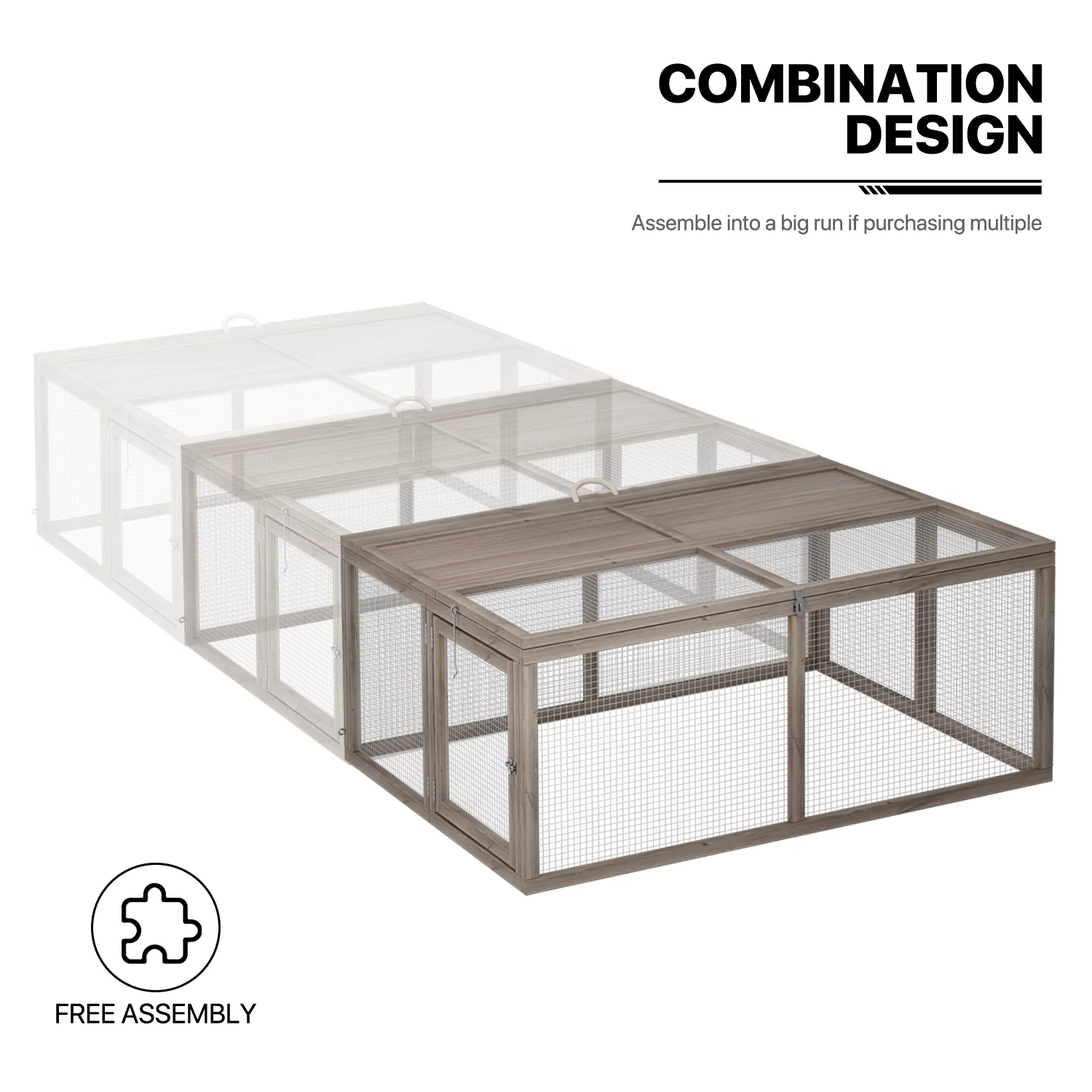 MoNiBloom Chicken Coop Rabbit Hutch, 45.5