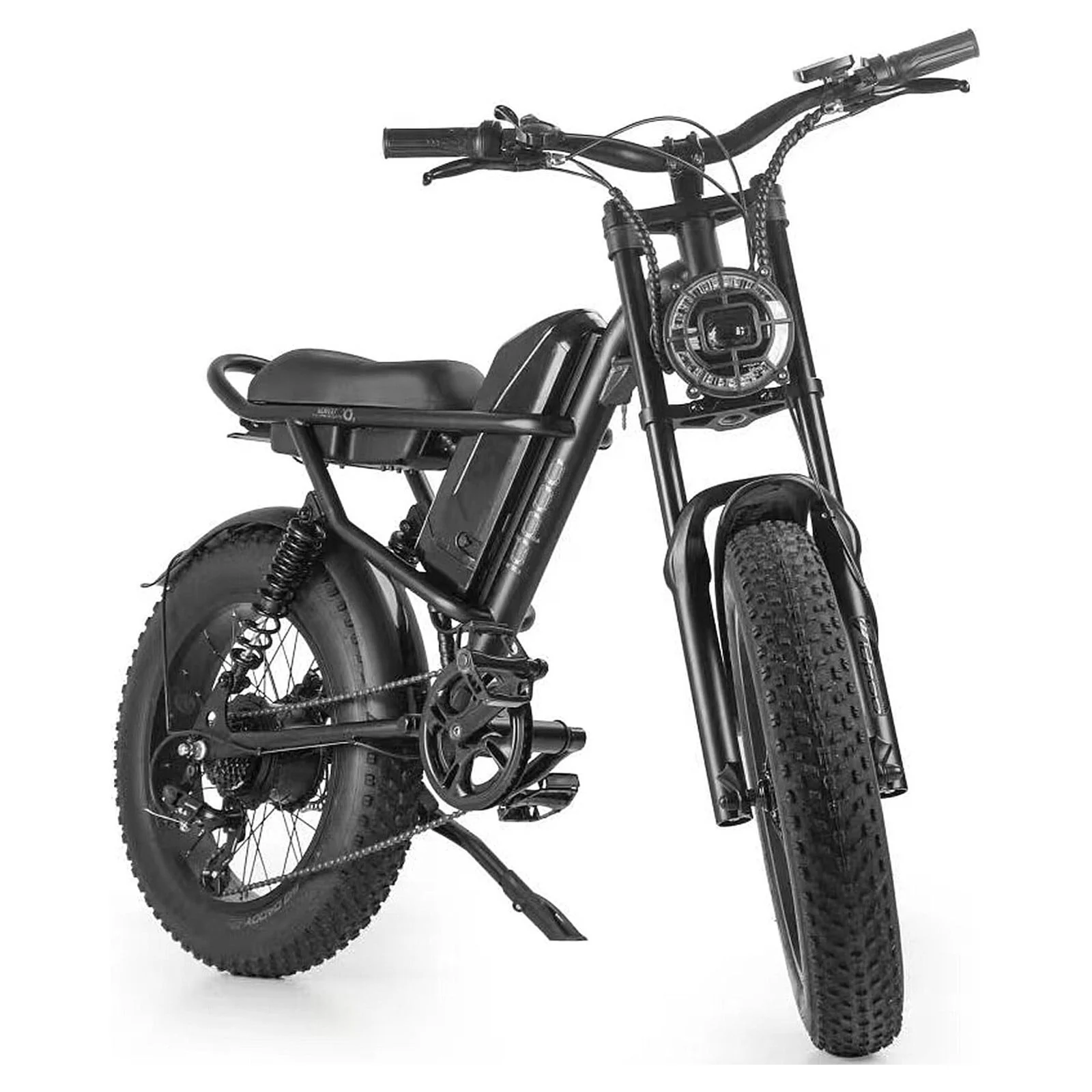 Electric Bike for Adults, 20 Inch Fat Tire Electric Bicycle, 500W Ebike with Pedal Assist, 48V 15.6Ah Removable Battery Beach Snow Mountain Off Roading Bike Moped, Shimano 7 Speed
