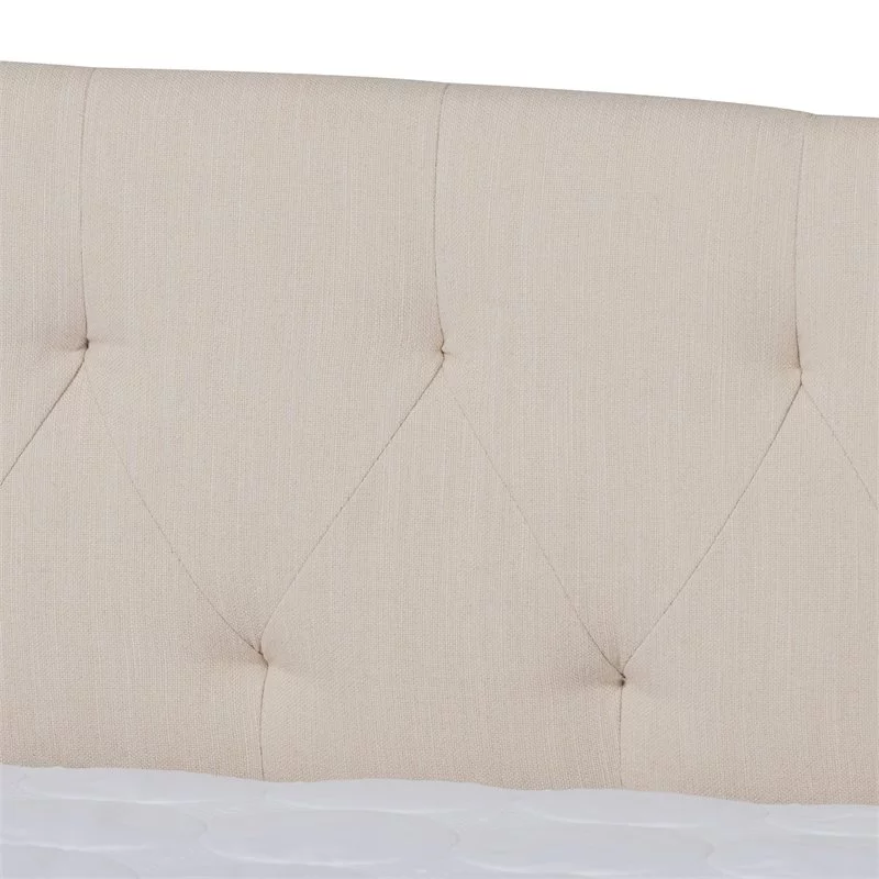 Allora Modern Fabric Upholstered Queen Size Daybed with Trundle in Beige