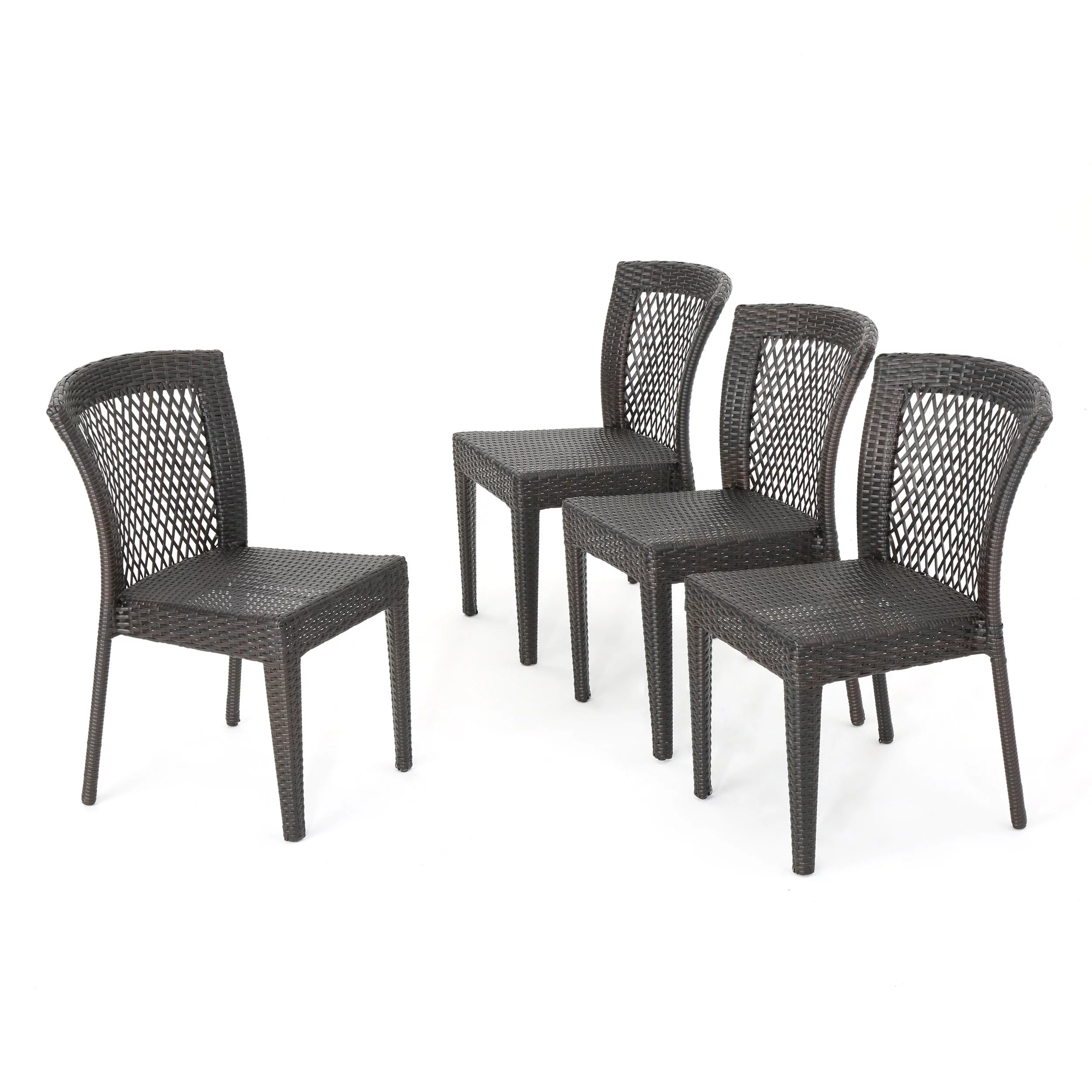 Dusk Outdoor Wicker Stacking Dining Chair - Set of 4