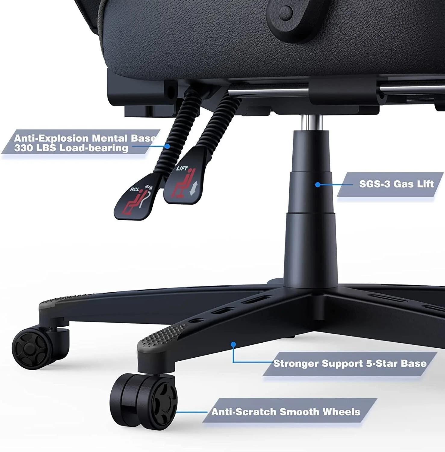 ELECWISH Gaming Chair Ergonomic Computer Office Chair Recliner Swivel Seat