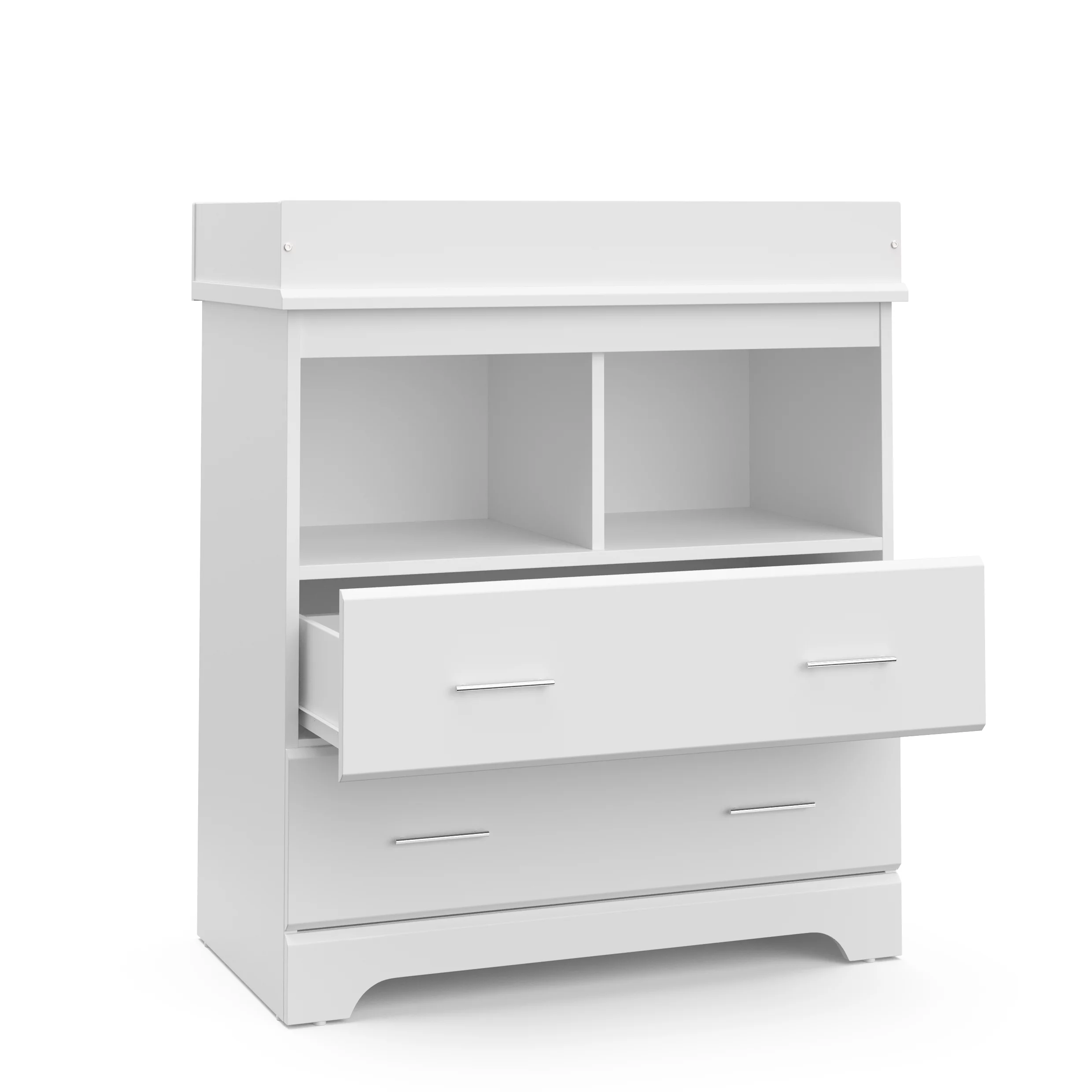 Storkcraft Brookside 2 Drawer Baby Changing Table Dresser, White