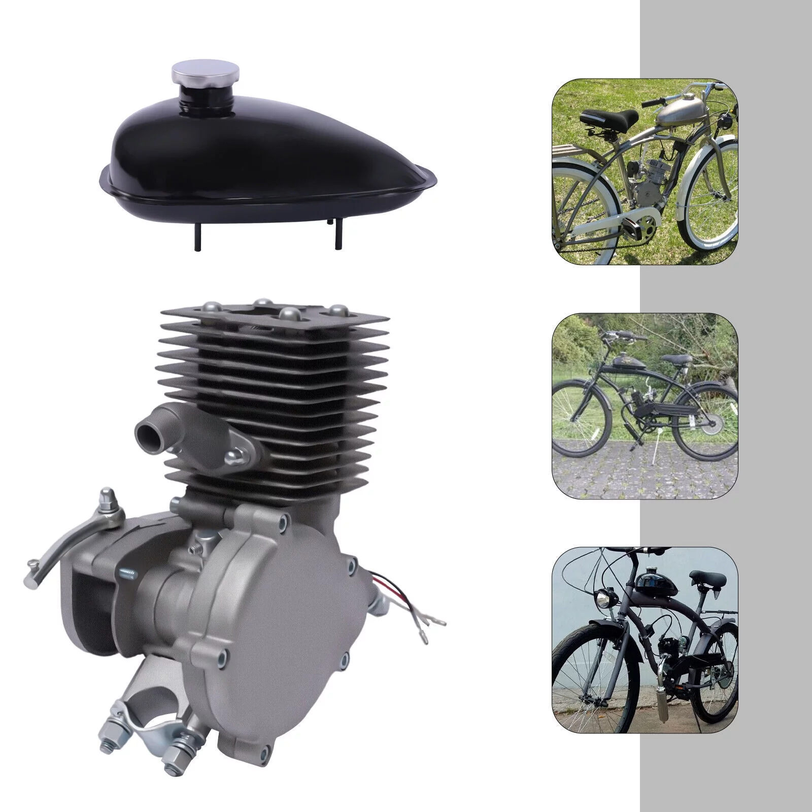 100CC 2 Stroke Bicycle Motor Kit Bike Motorized Petrol Gas Engine CDI Assembly