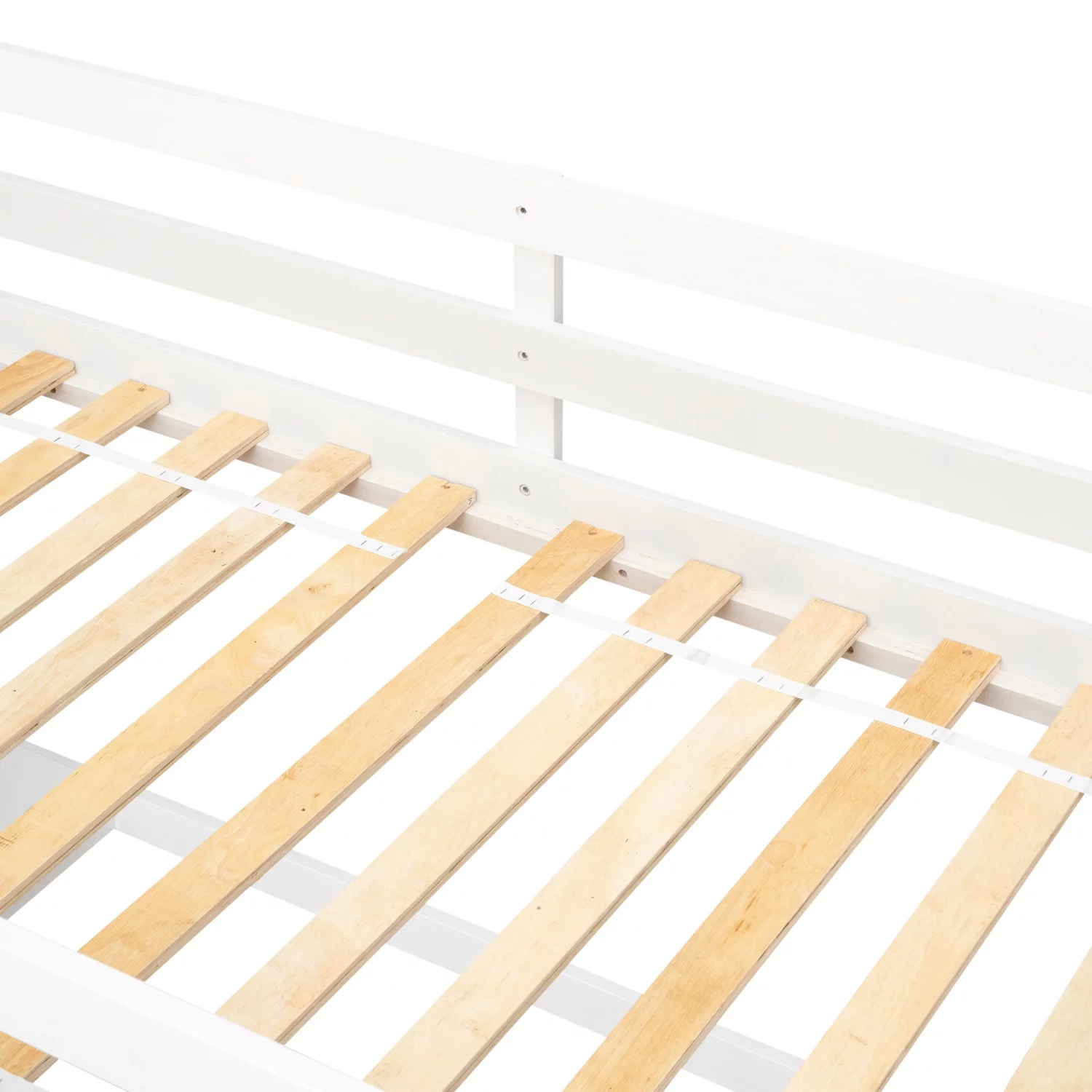 Syngar Twin Loft Bed Frame with Desk, Solid Pine Wood Twin Loft Bunk Bed Frame with Ladder for Boys Girls Teens Adults, No Box Spring Needed, Easy Assembly, White