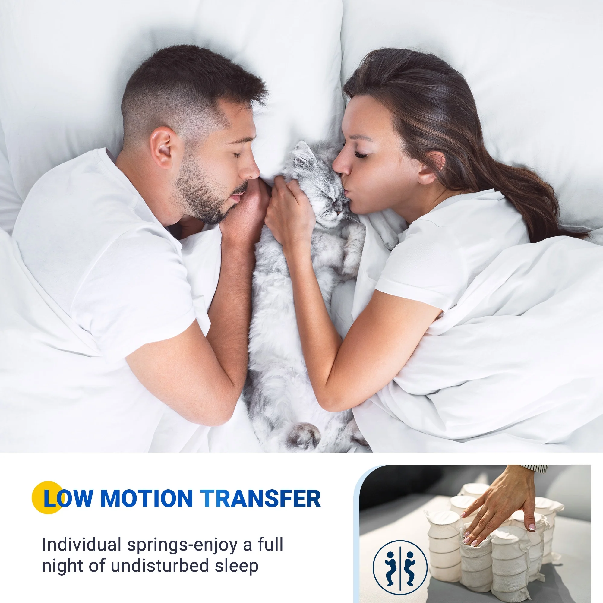 Avenco Dreamsail 12'' Adult Gel Memory Foam Pocket Spring Hybrid Mattress King Size