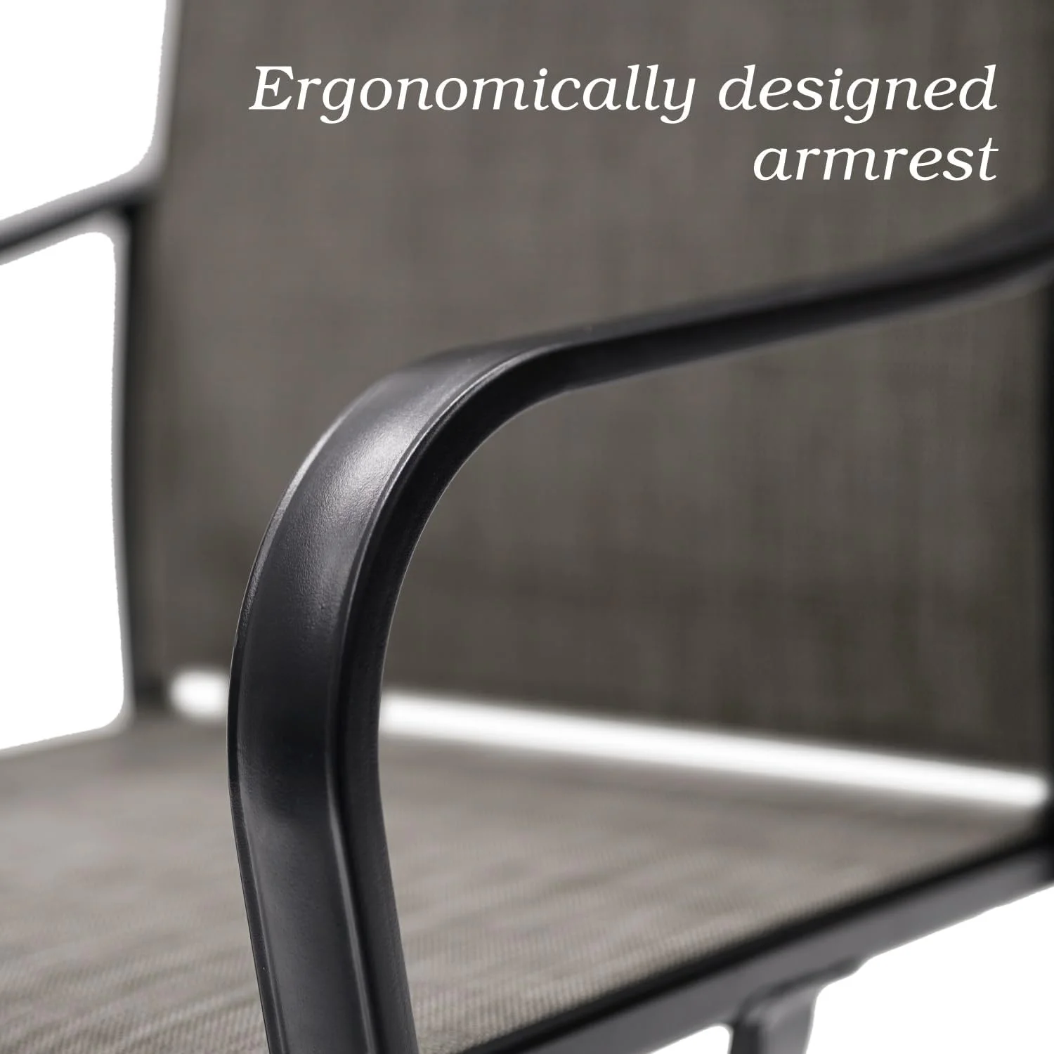 Patio Outdoor Dining Chairs Swivel Chairs, All Weather Breathable Textile Garden Furniture Chairs Set for Backyard, Set of 4 - Grey