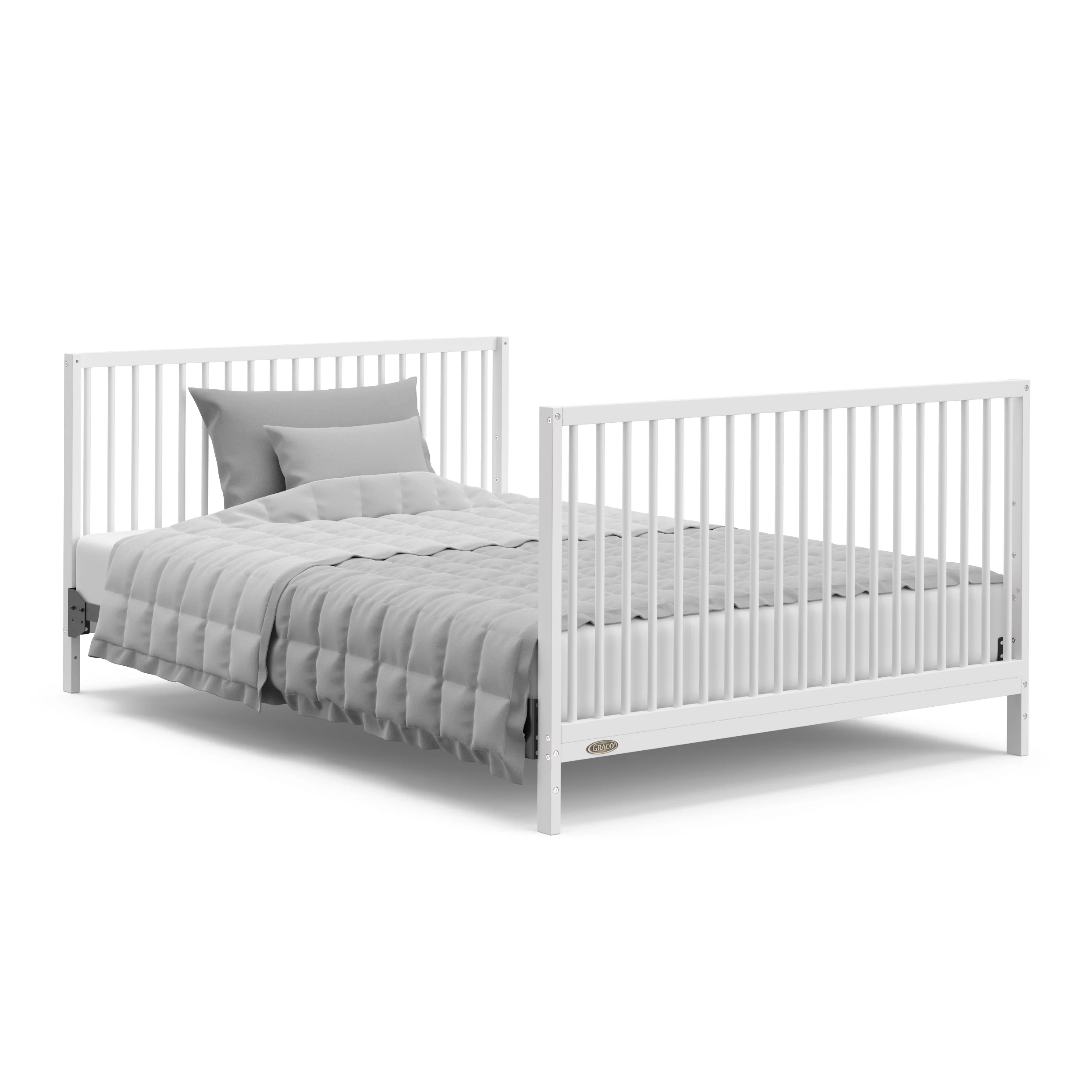 Graco Teddi 5-in-1 Convertible Baby Crib with Drawer, White