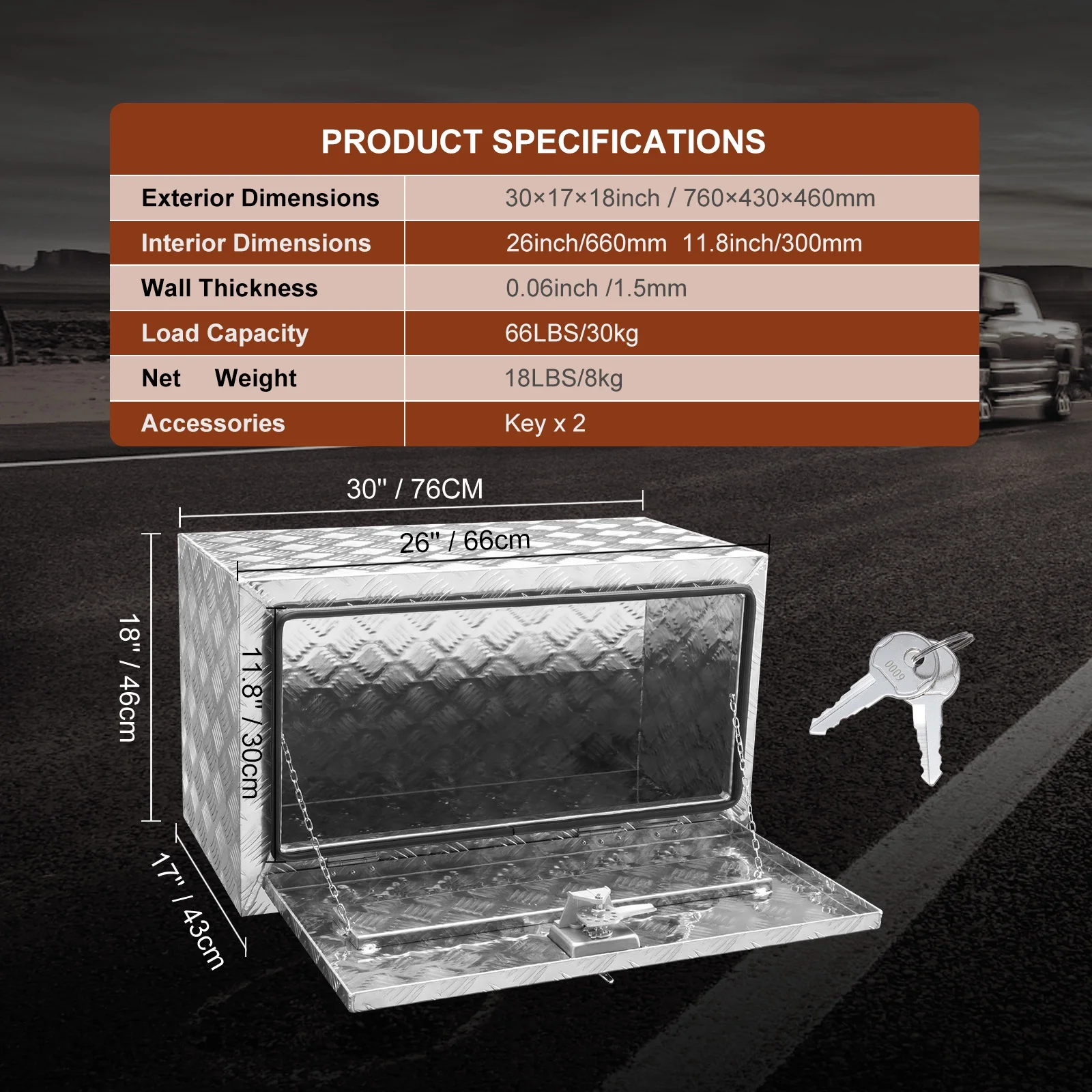 BENTISM Underbody Truck Box UTTB-301718 30