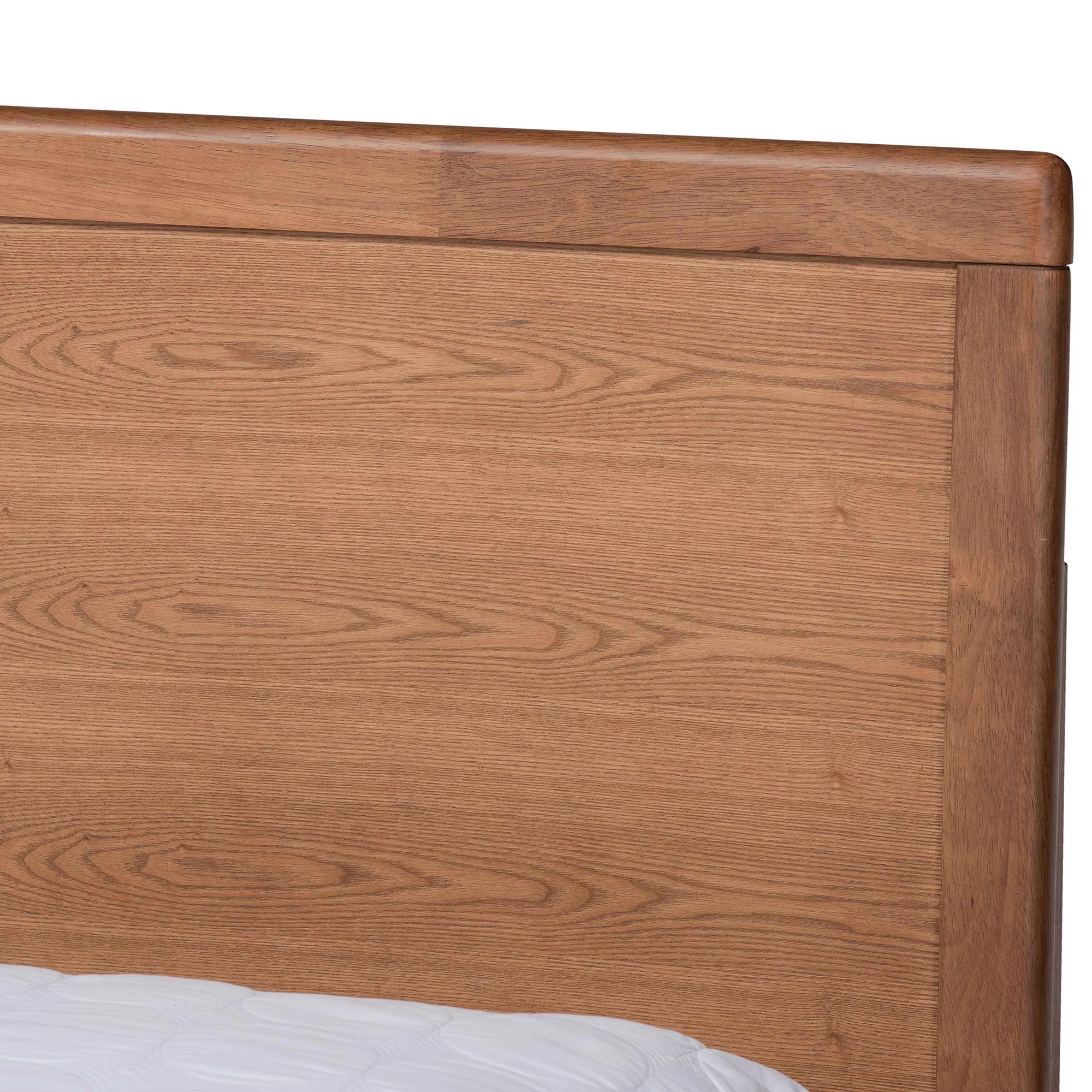 Baxton Studio Aras Modern and Contemporary Transitional Ash Walnut Brown Finished Wood Full Size 3-Drawer Platform Storage Bed