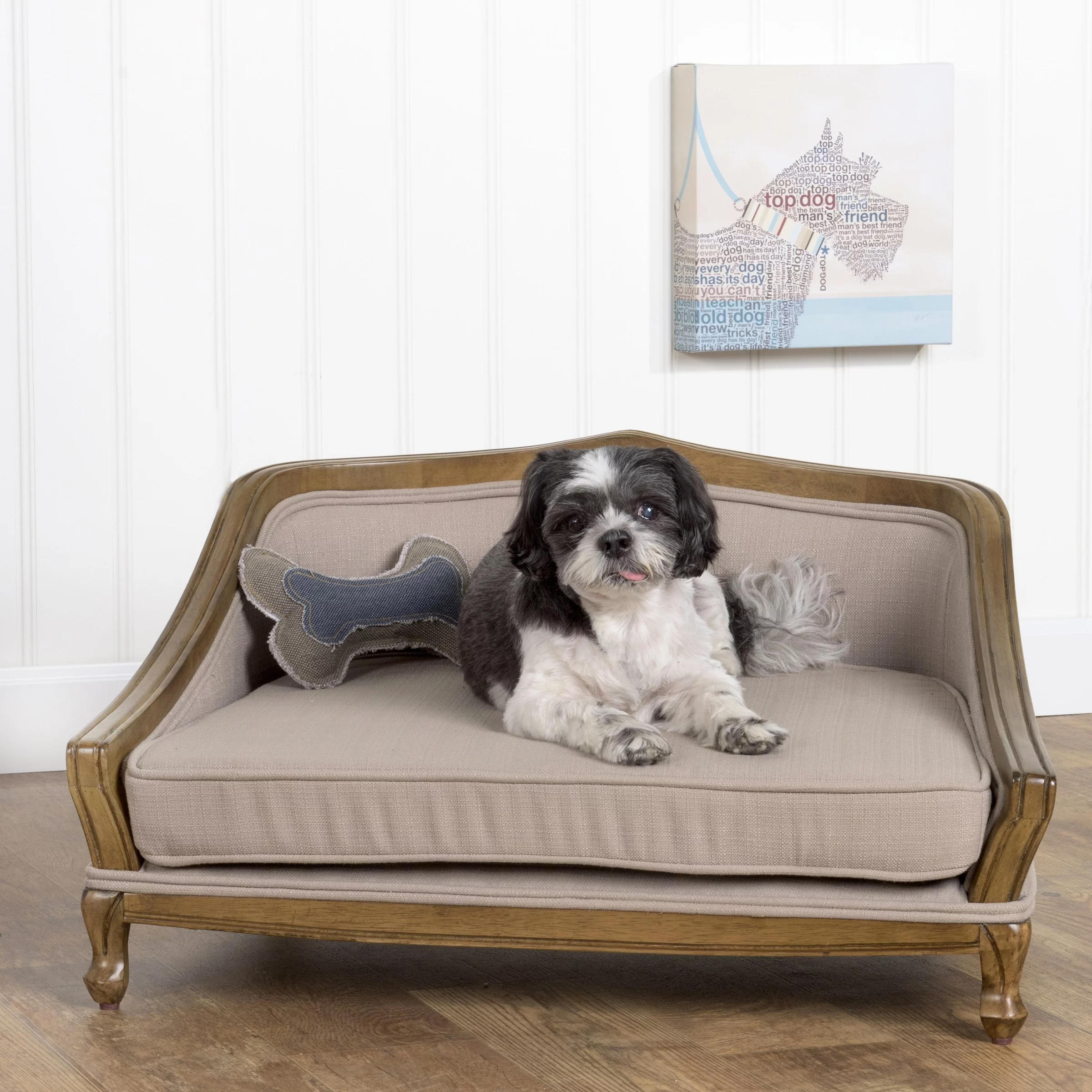 HomePop Decorative Pet Bed Arched Wood Frame