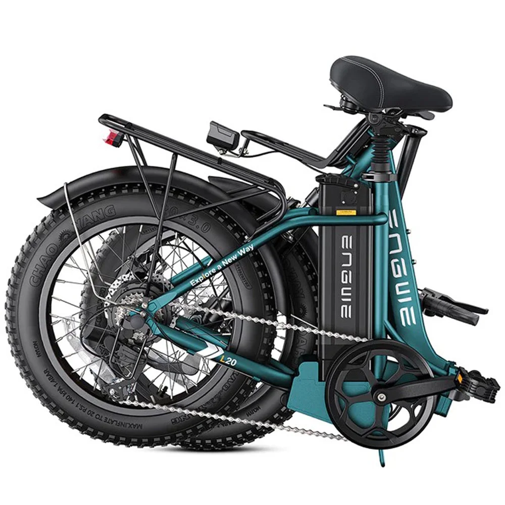 ENGWE Electric Bike for Adults Foldable 20 Inch 1125W Peak Motor E-Bike with 52V 13Ah Battery, Up to 28MPH & 80 Miles Range Electric Bicycle L20 2.0 - Green