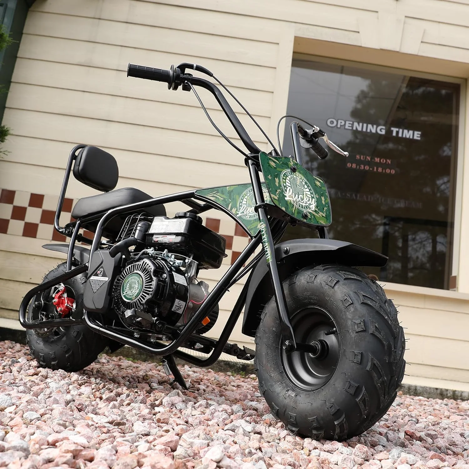 Oryxearth Mini Bike for Kids Motorcycle, Gas Power Dirt Bike,98CC 4-Stroke Ride on Toys, Green