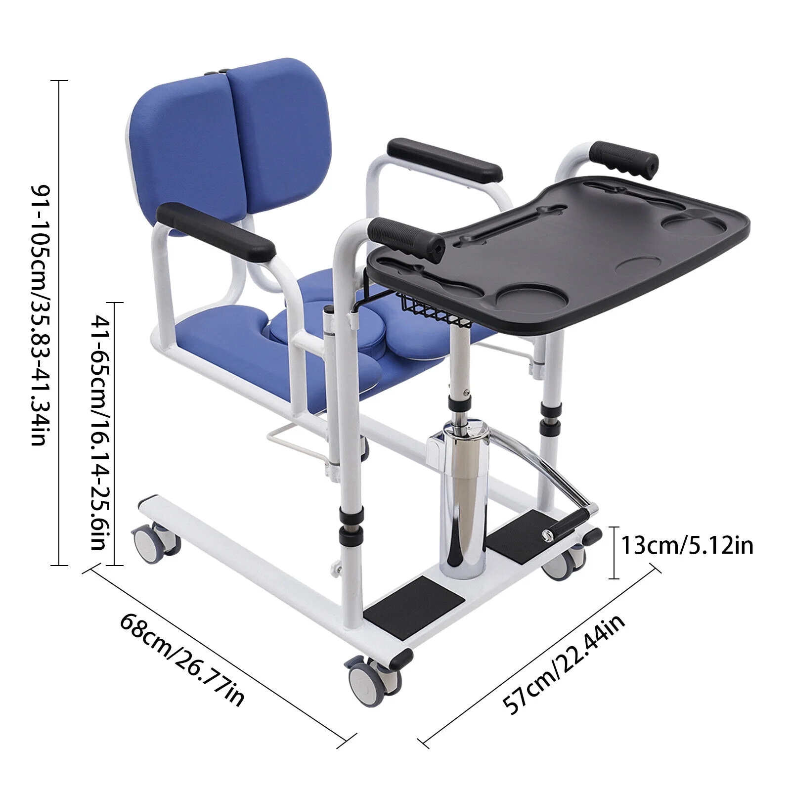 Patient Lift Wheelchair Shower Chair Hydraulic Lift Aid Transfer For Elderly