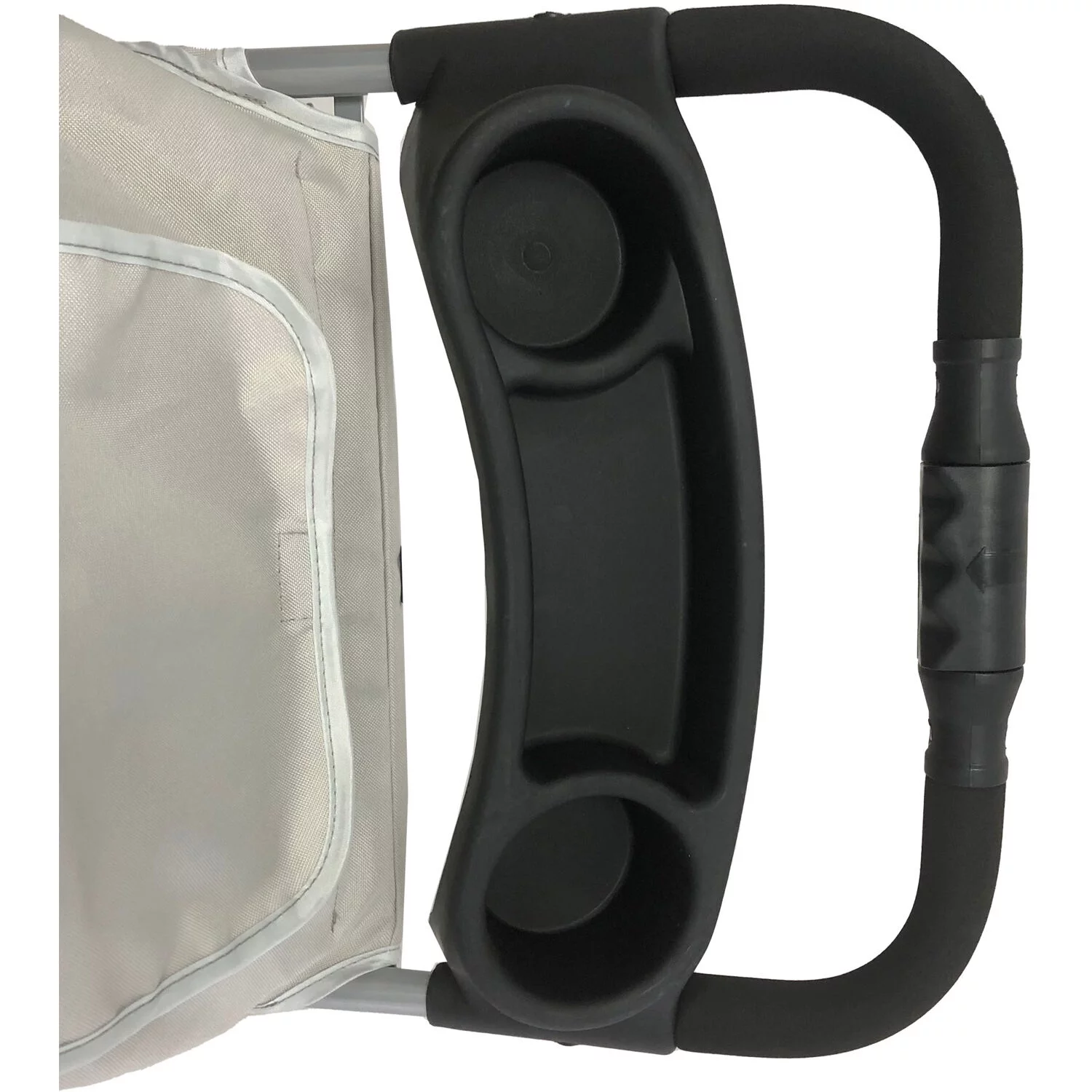 Critter Sitters Light Grey 4-Wheel Pet Stroller for Medium/Large Sized Dogs, Cats with Scratch Resistant Breathable Mesh Windows and Safety Leash | Storage Basket | Cup Holders | Lockable Wheels