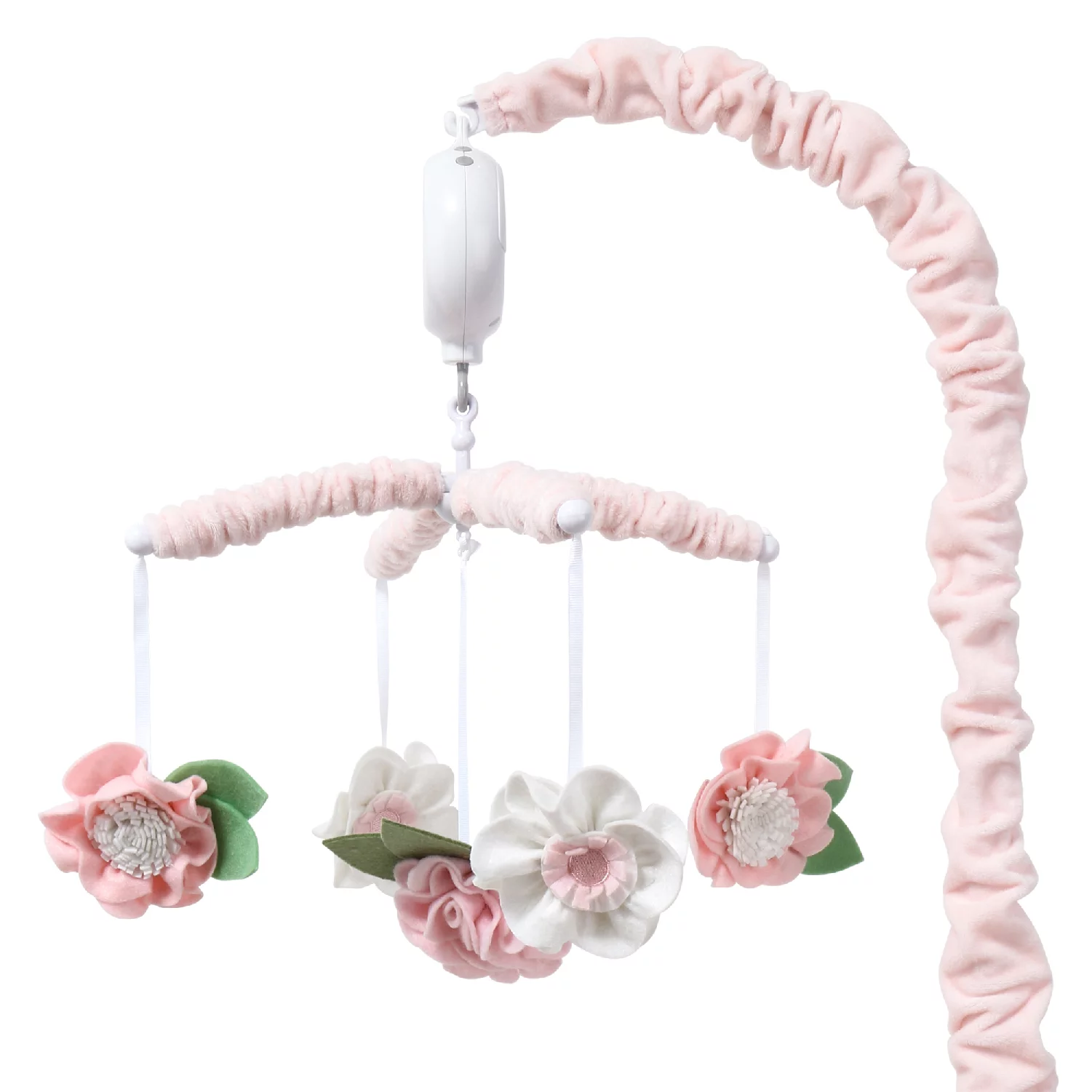 The Peanutshell Arianna 4 Piece Baby Nursery Crib Bedding Set, Quilt, Crib Sheets, Crib Skirt, and Crib Mobile