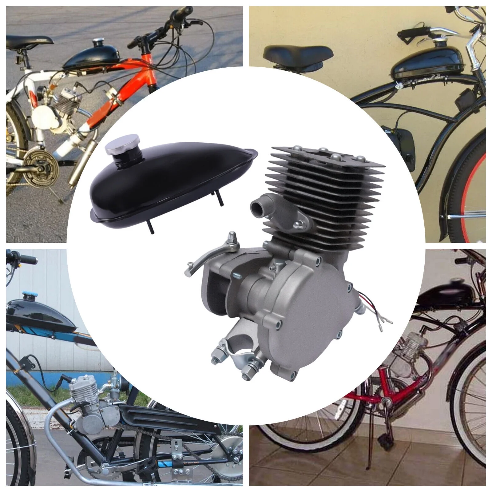 100CC 2 Stroke Bicycle Motor Kit Bike Motorized Petrol Gas Engine CDI Assembly