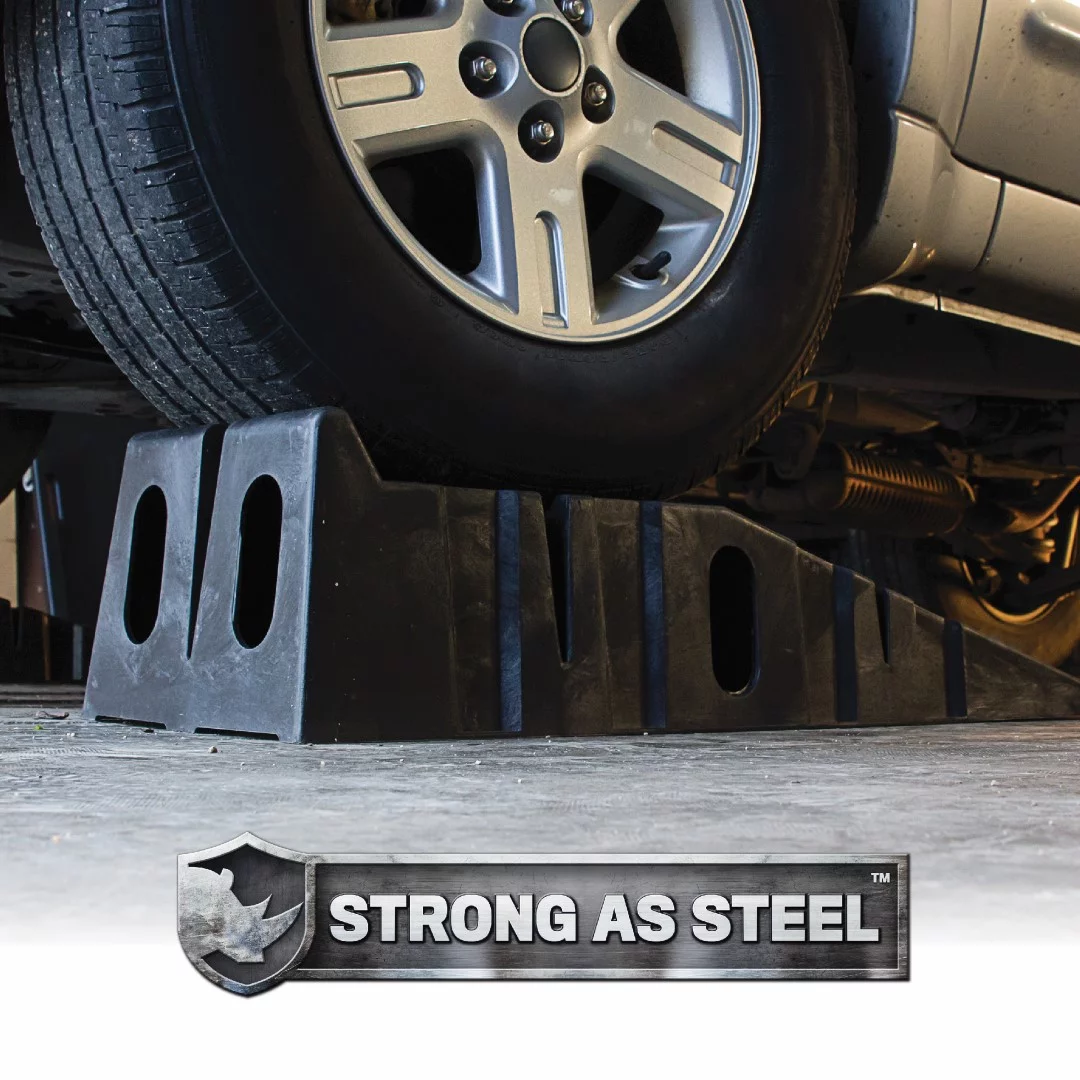 Hopkins RhinoGear RhinoRamps Vehicle Ramp Pair, 12,000lb, Black Resin, GVW Capacity, 11914MI, 2 Pieces