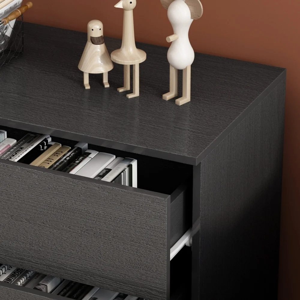 Benton Technology Kerrogee 3-Drawer Chest - Wooden Storage Dresser with Metal Legs