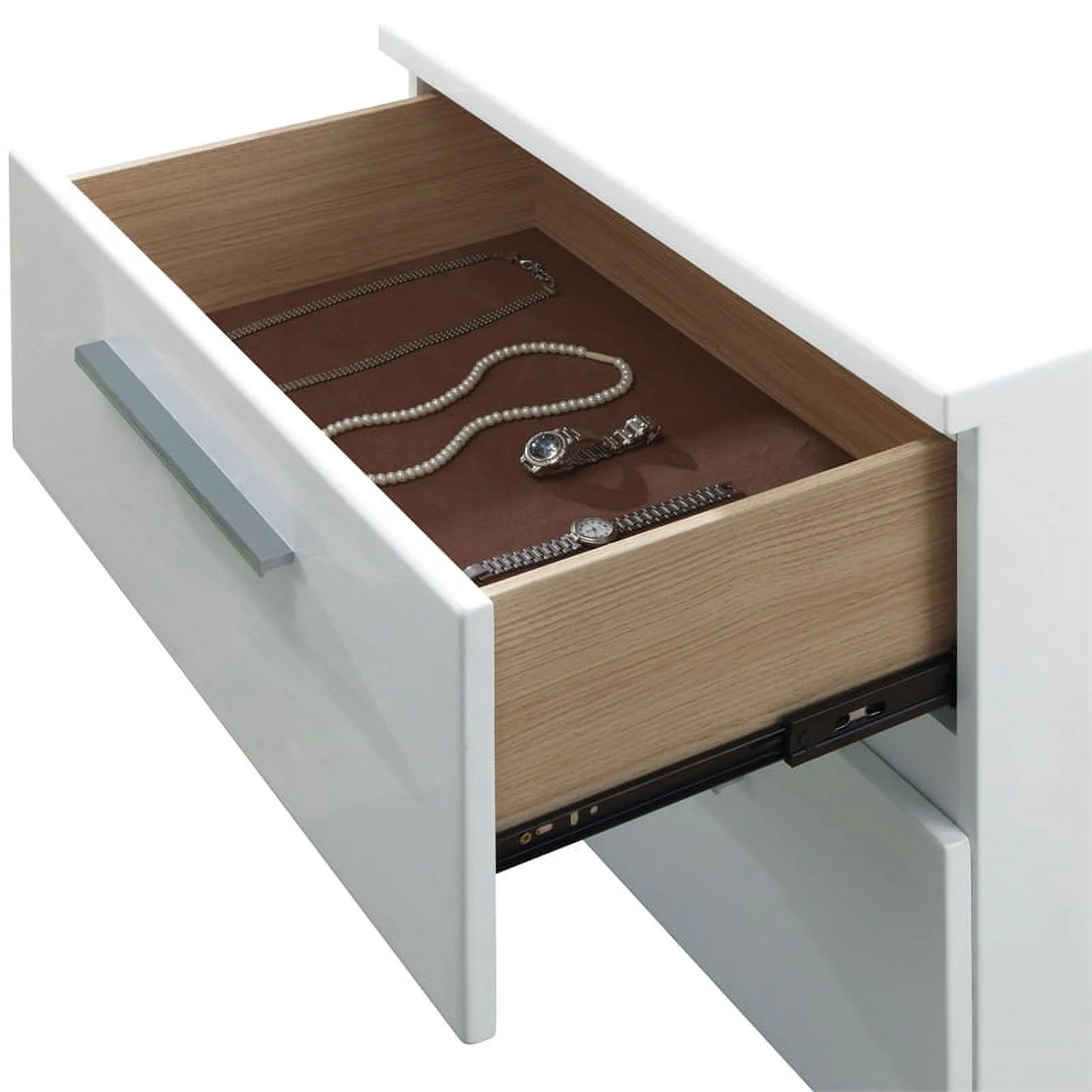 Furniture of America Rayland Contemporary Wood 5-Drawer Chest in Glossy White