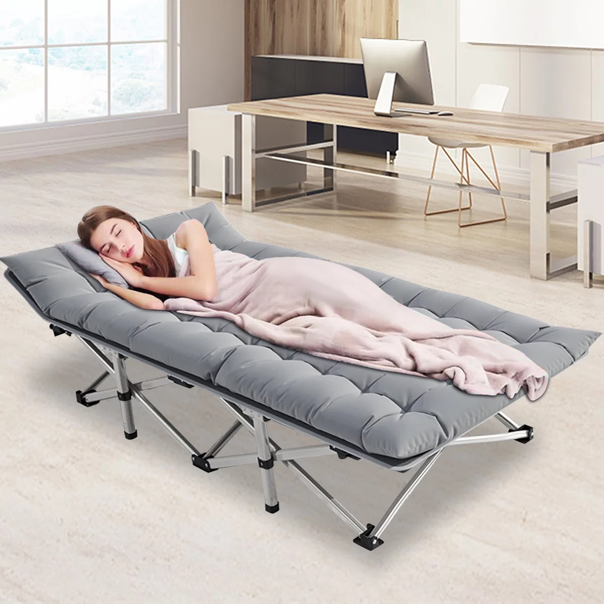 Docred Adult Folding Camping Cot for Adults Portable Folding Outdoor Cot with Carry Bags for Outdoor Travel Camp Beach Vacation