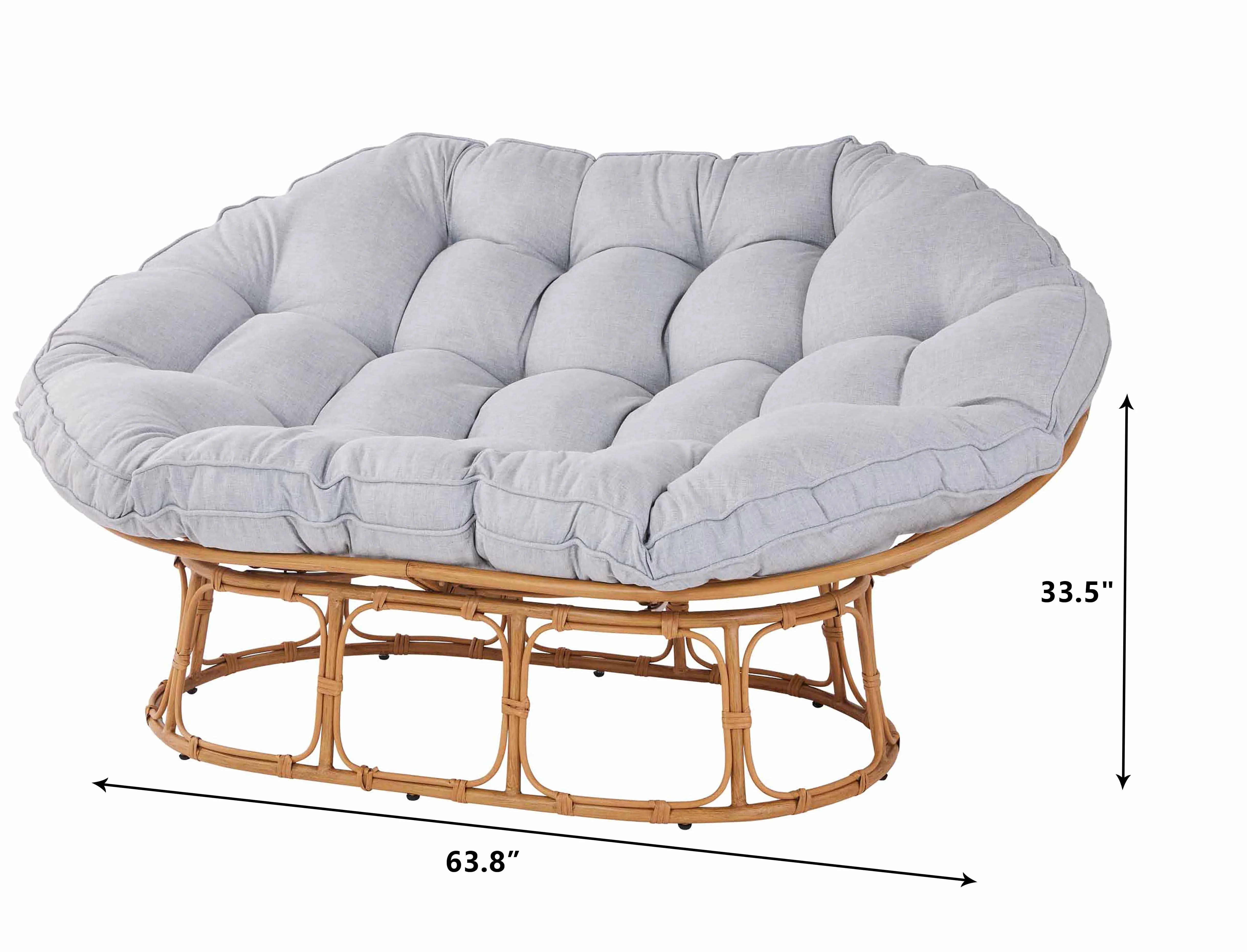 Better Homes & Gardens Double Papasan Chair, Grey