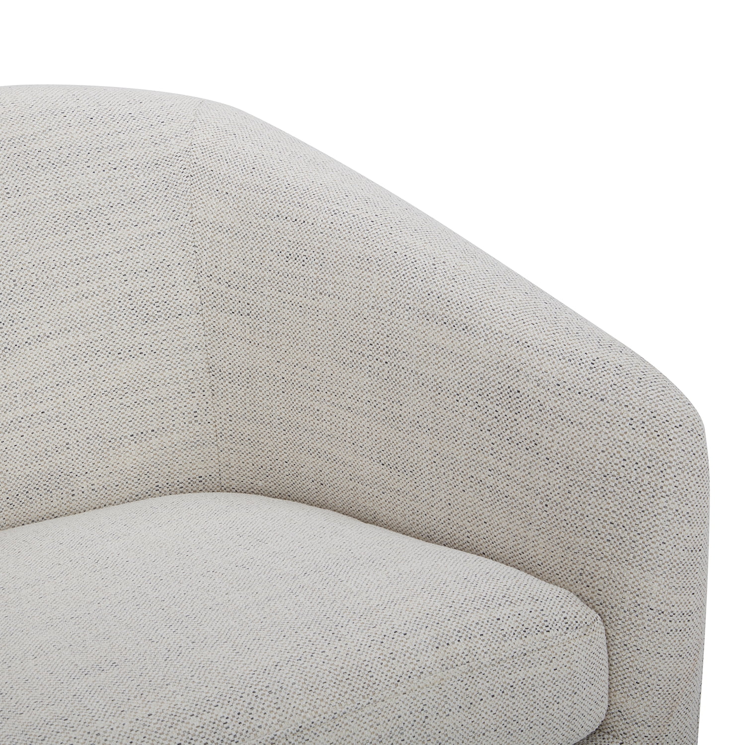 CHITA Swivel Accent Chair Set of 2, Fabric Round Barrel Arm Chair Living Room, Ivory White