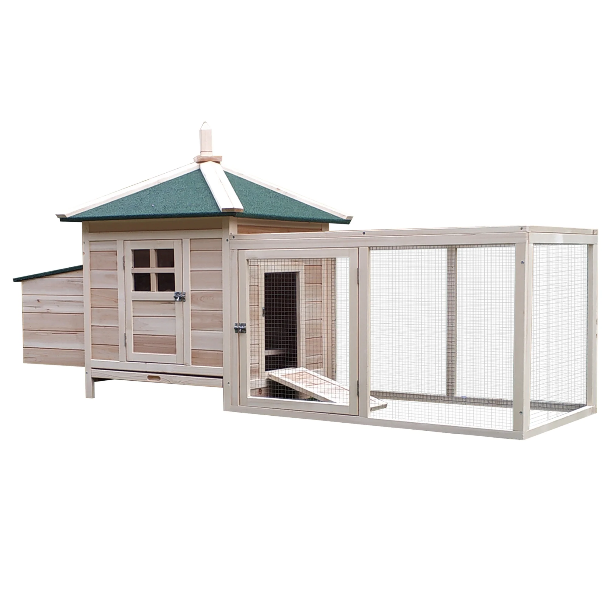 PawHut Chicken Coop Hen House /w Cottage Style
