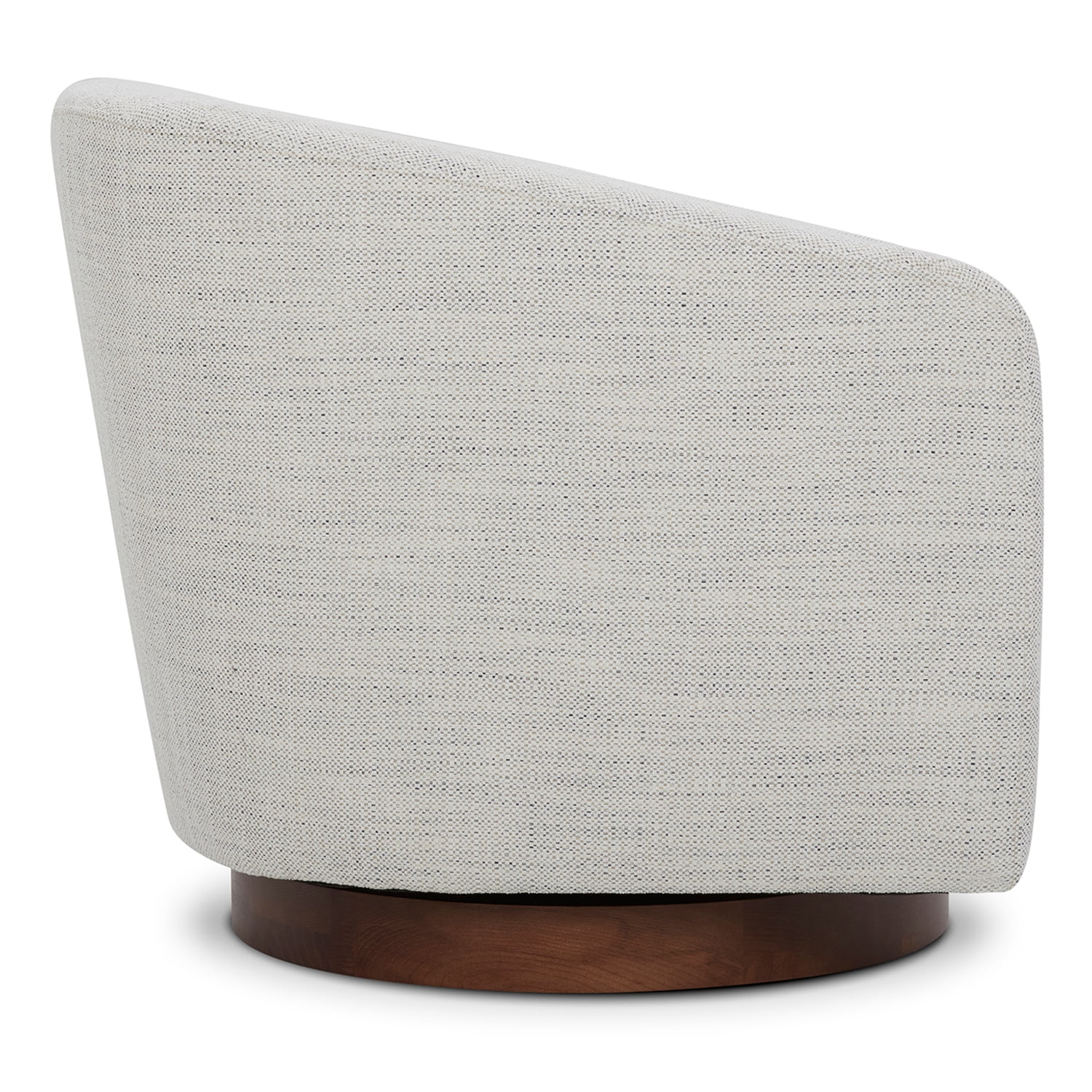 CHITA Swivel Accent Chair Set of 2, Fabric Round Barrel Arm Chair Living Room, Ivory White