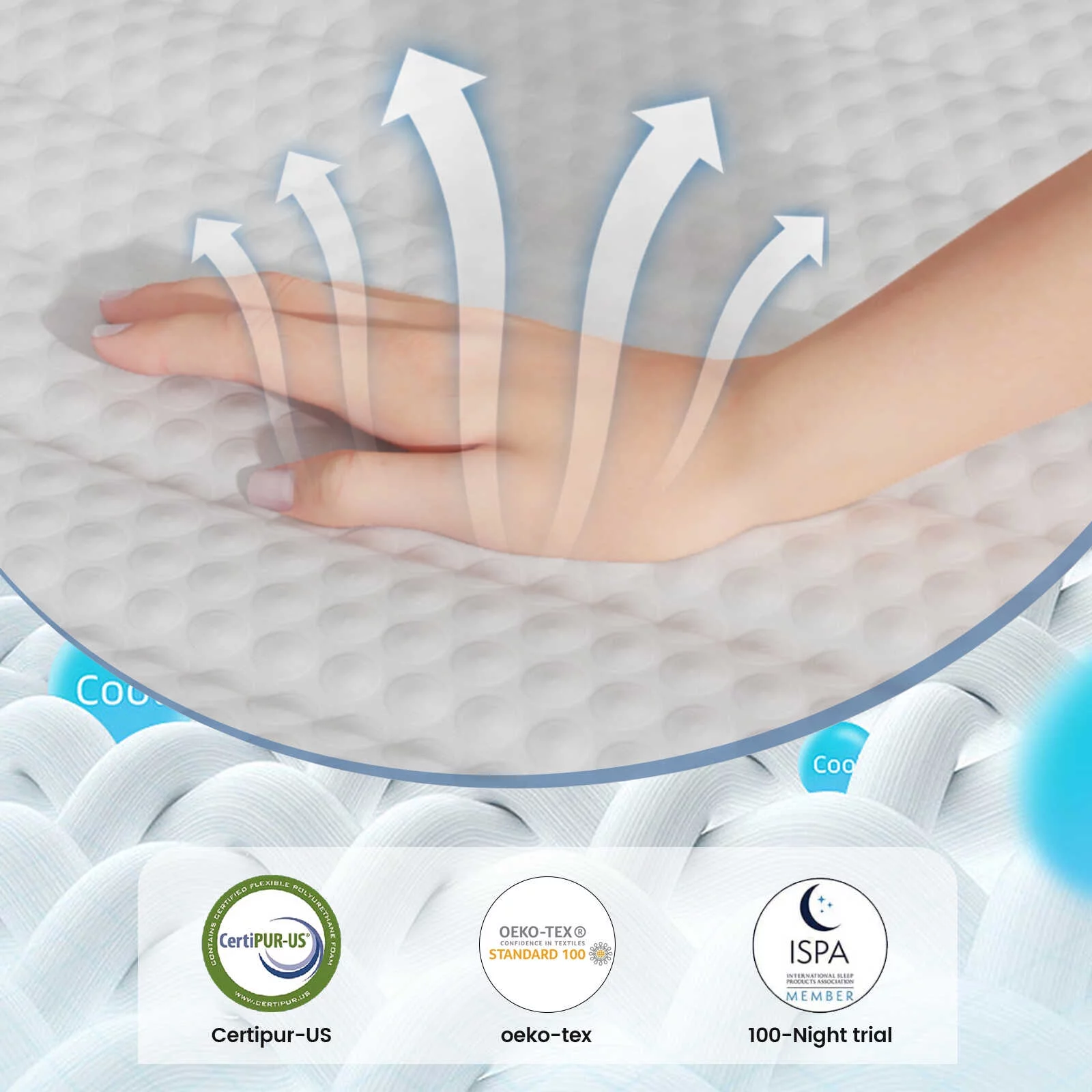 Crayan Queen Mattress, Memory Foam Mattress Queen Size, 10 Inch Hybrid Mattress in a Box with Individual Pocket Spring for Motion Isolation & Silent Sleep, CertiPUR-US, 100 Nights Trial