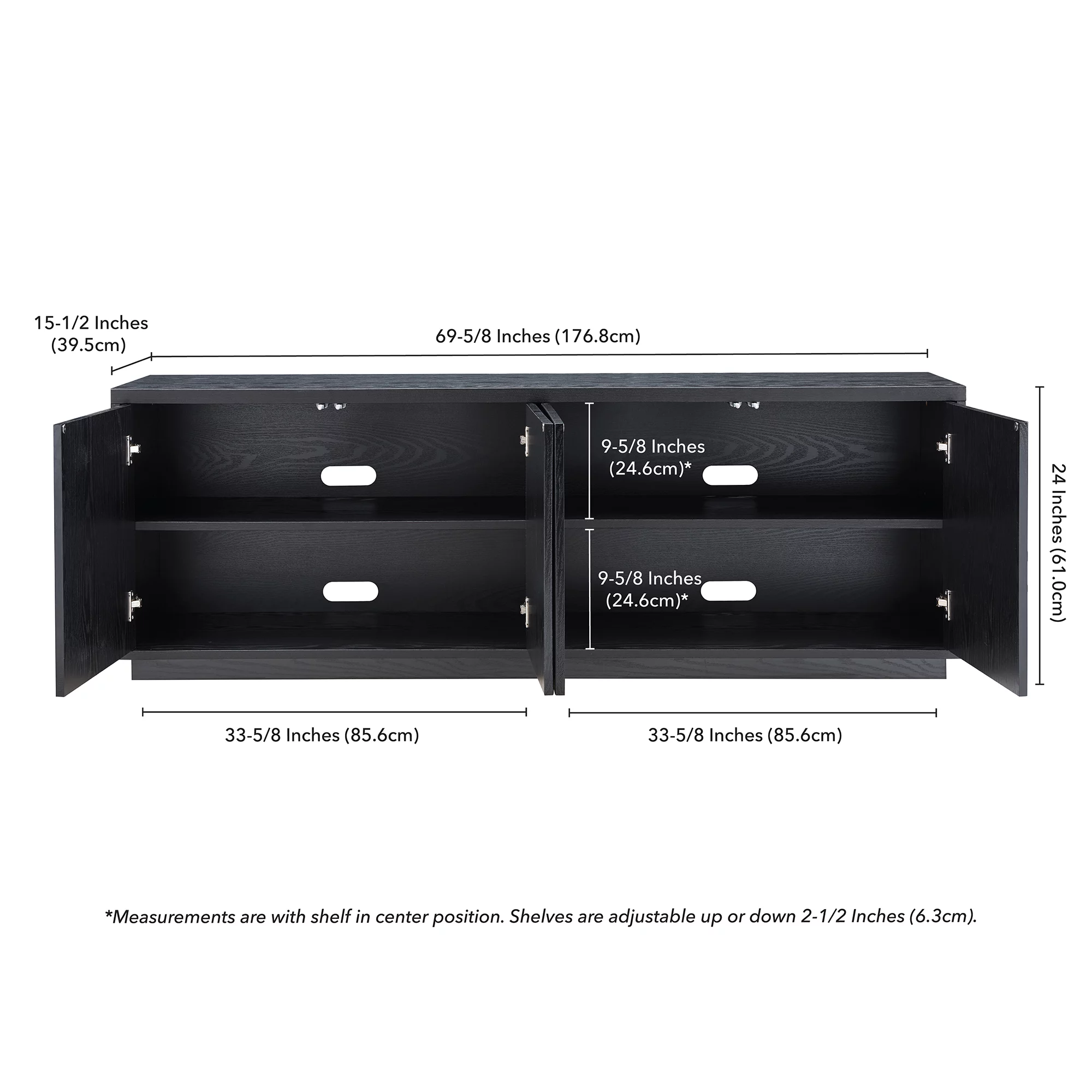 Evelyn&Zoe Hanson Rectangular TV Stand for TV's up to 75