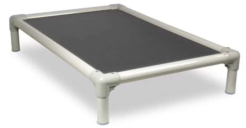 Kuranda Orthopedic Outdoor Chewproof Elevated Dog Bed w/ Almond PVC Frame, Large, Smoke
