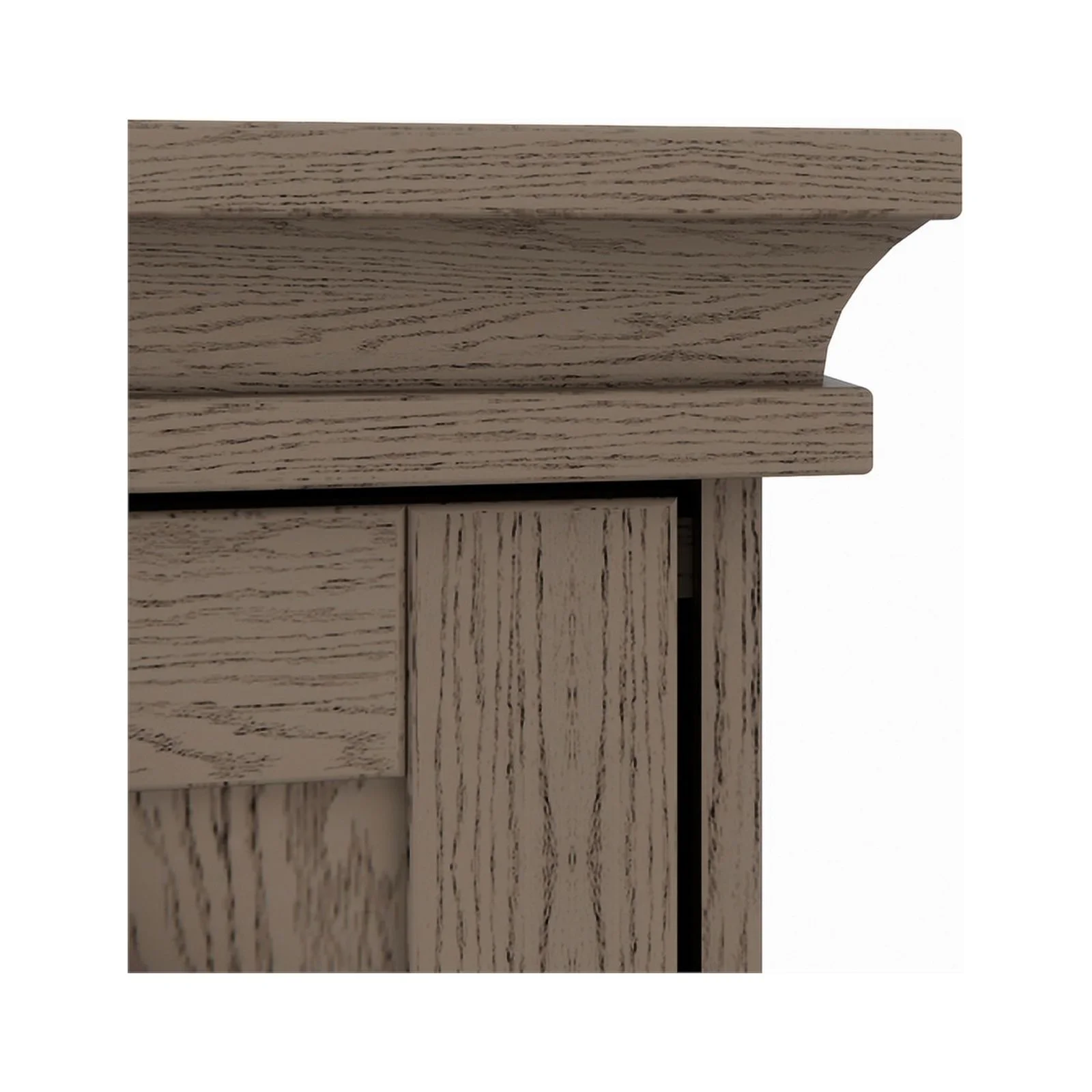 RoomAndLoft Windsor Queen Size Solid Wood Murphy Wall Desk Bed in Gray