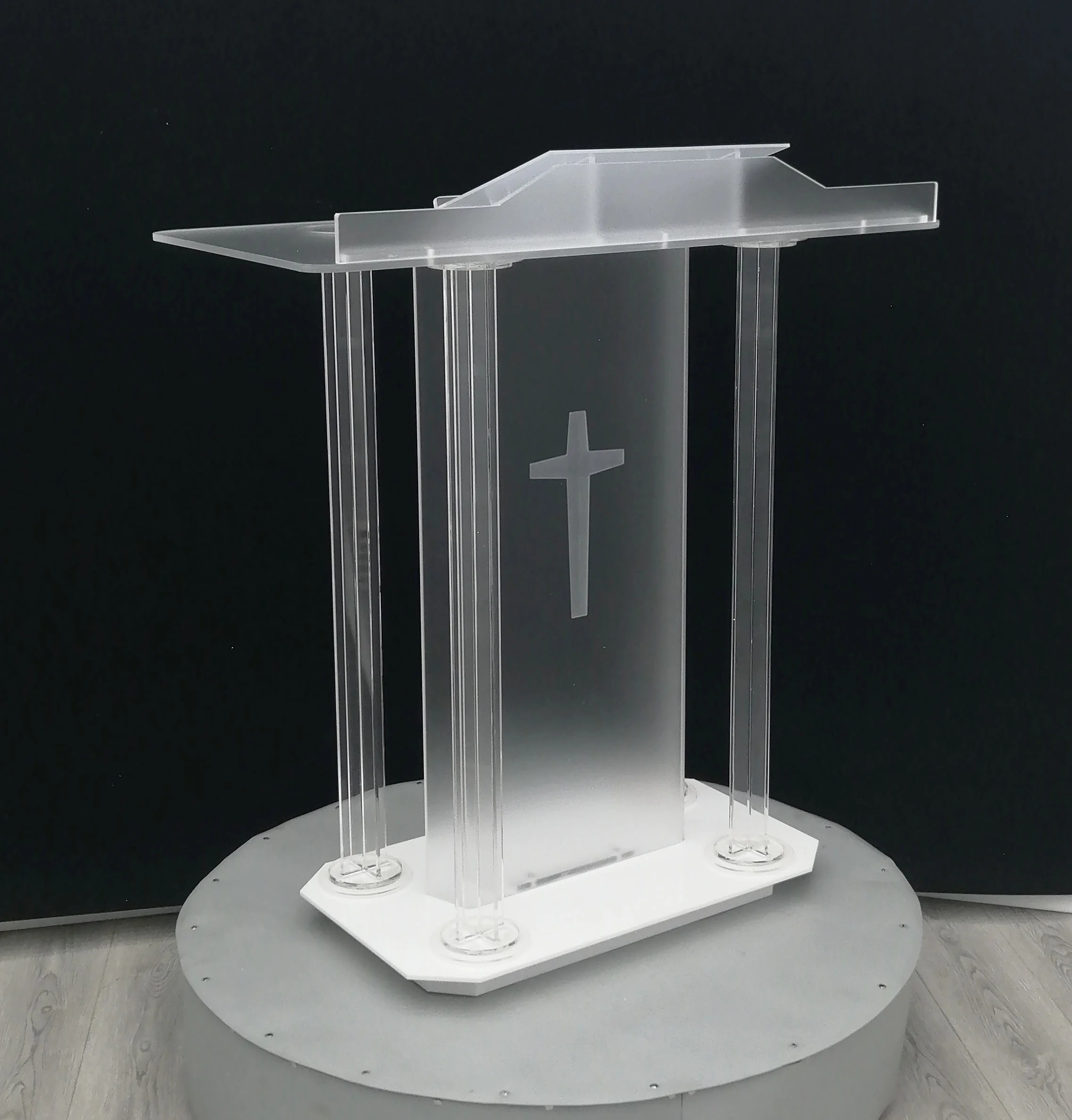 INTSUPERMAI Acrylics Church Podium Pray Lectern Pulpit Plexiglass