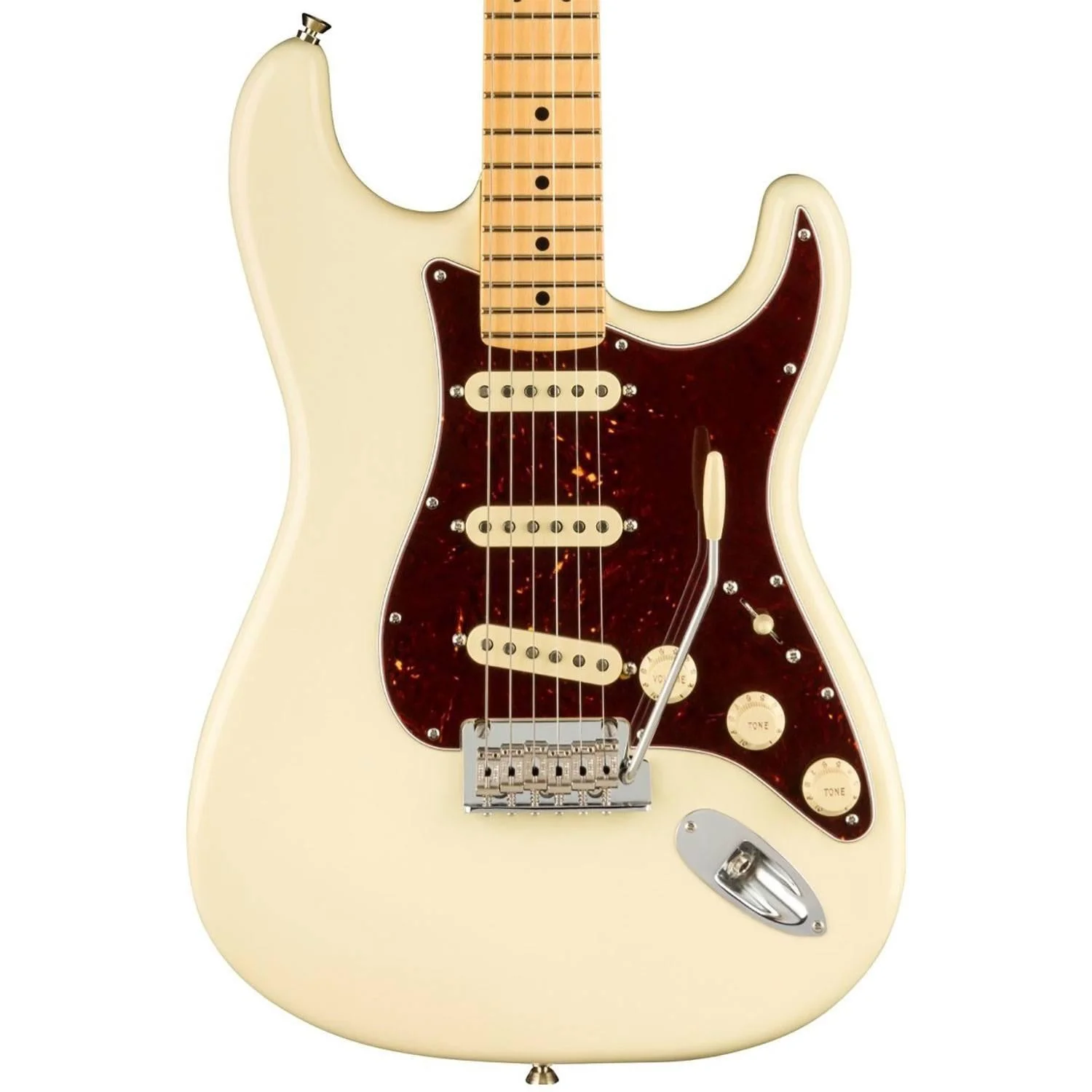 Fender American Professional II Stratocaster Electric Guitar (Olympic White, Maple Fretboard)