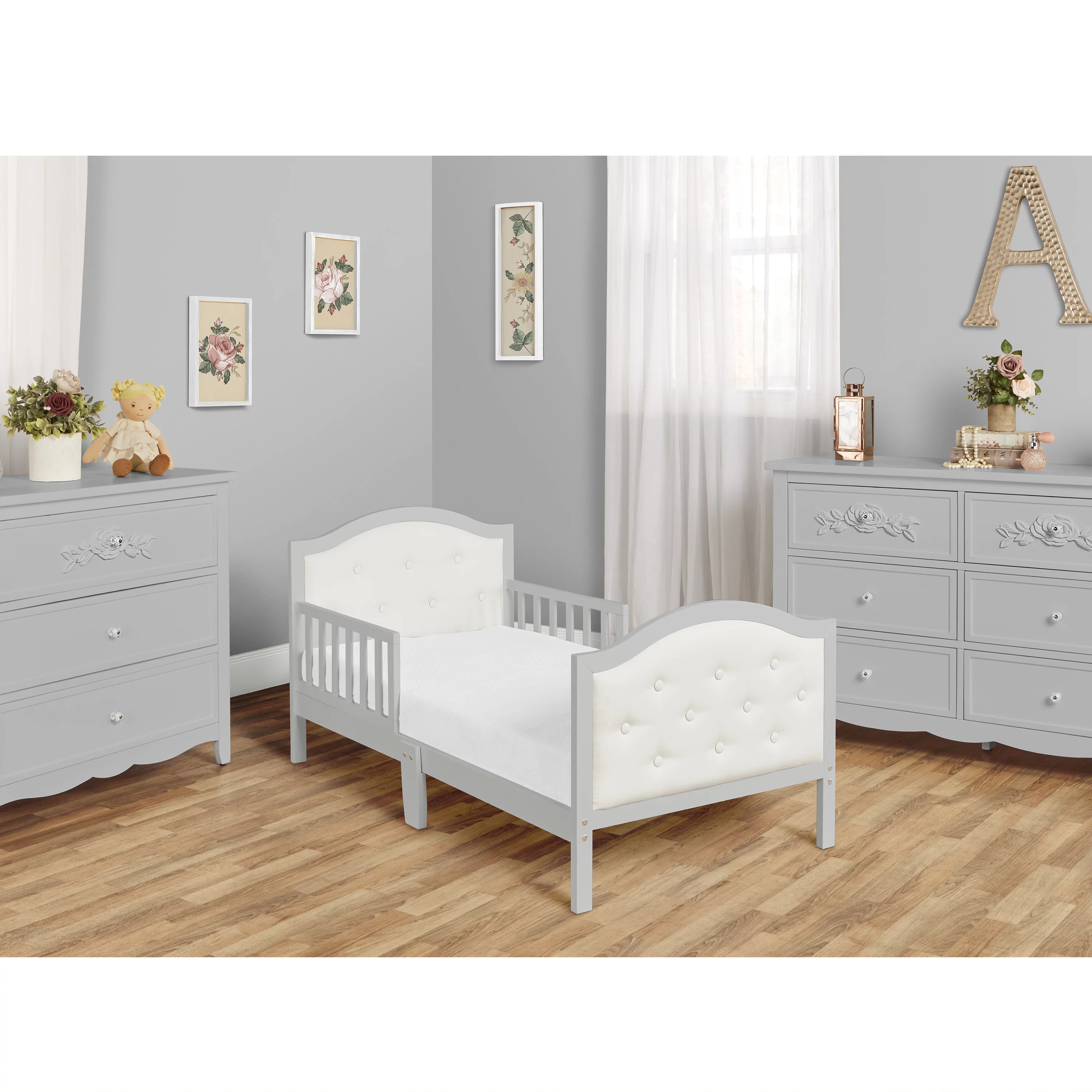 Dream On Me Zinnia Toddler Bed, Grey