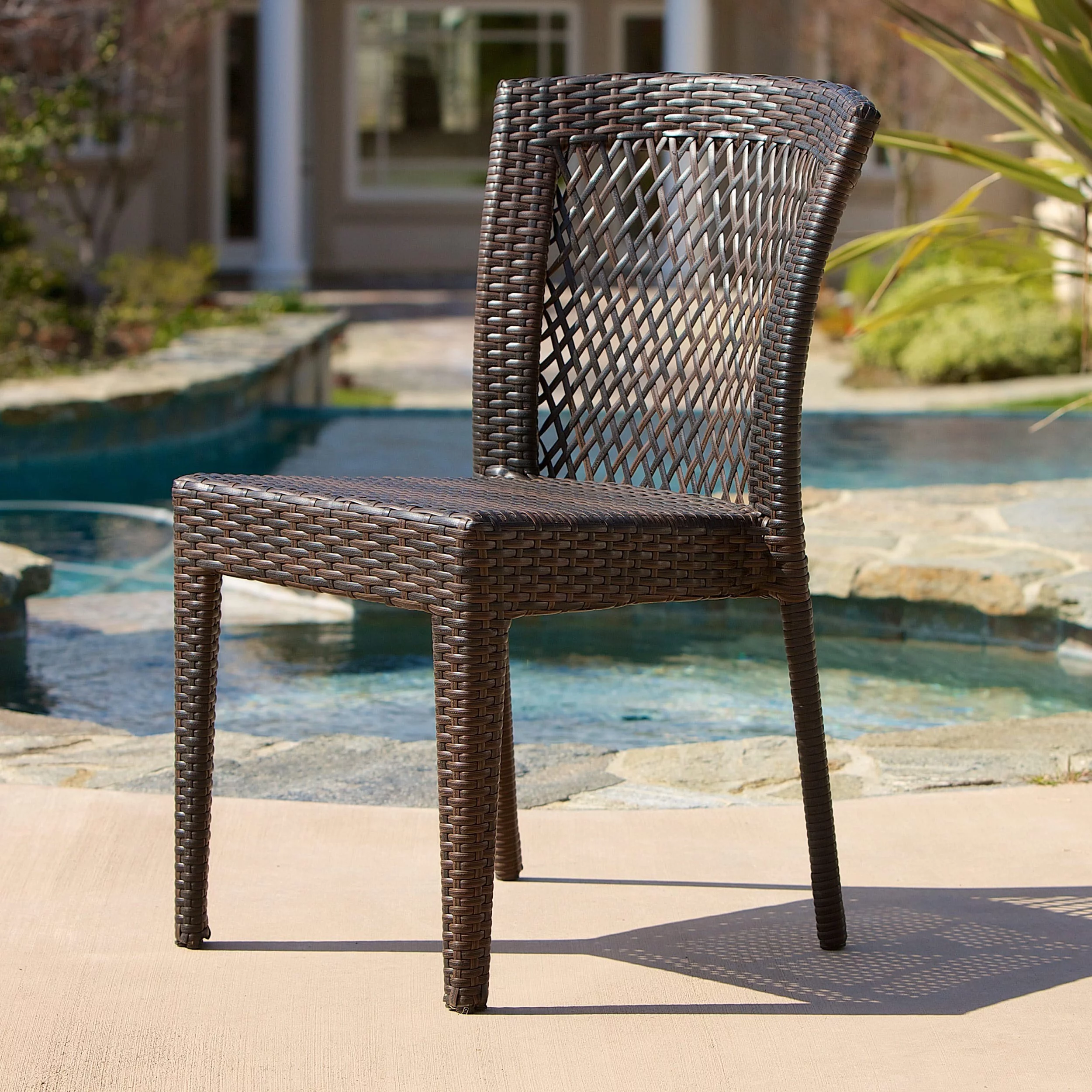 Dusk Outdoor Wicker Stacking Dining Chair - Set of 4