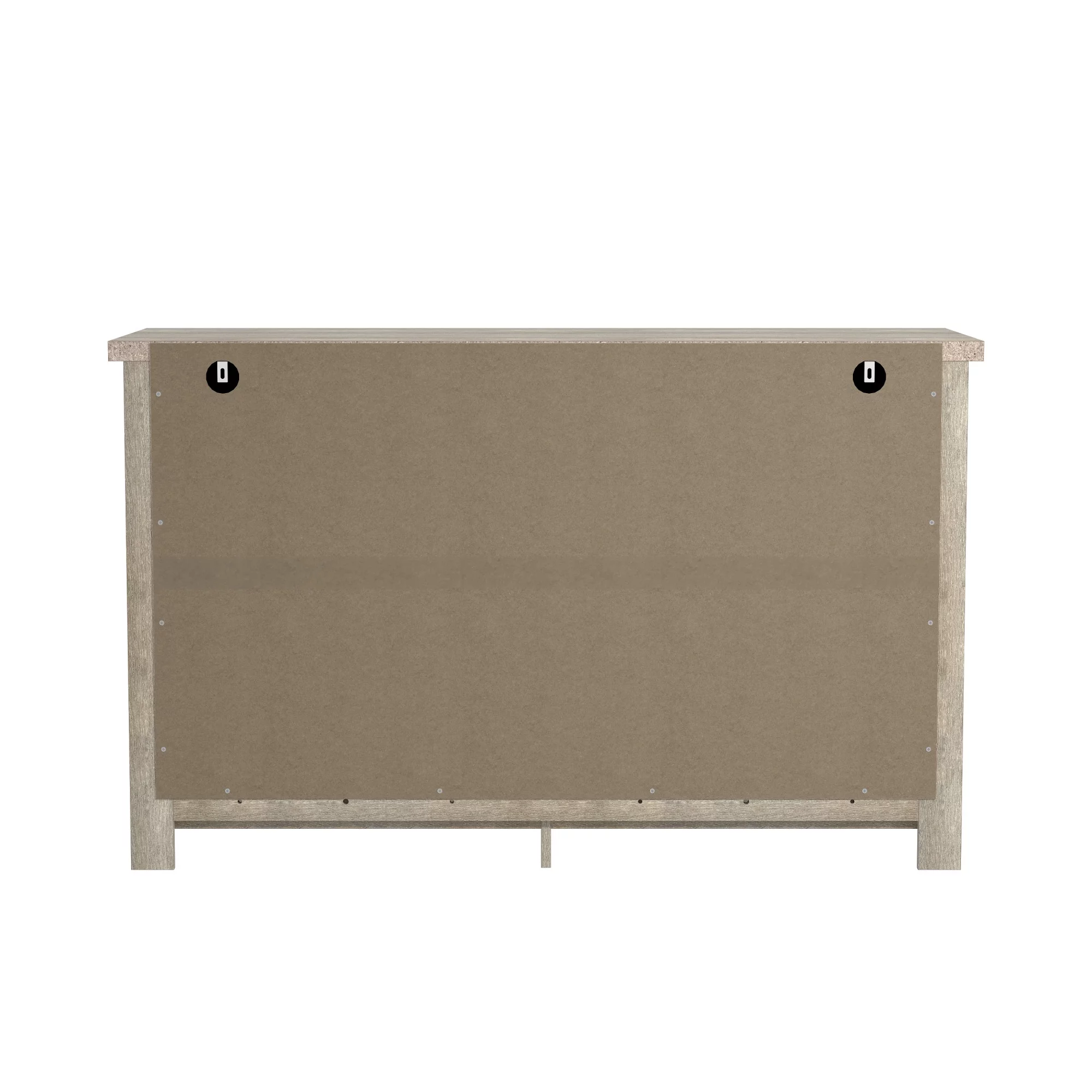 Hillsdale Addison Farmhouse 6 Drawer Dresser, Driftwood Gray