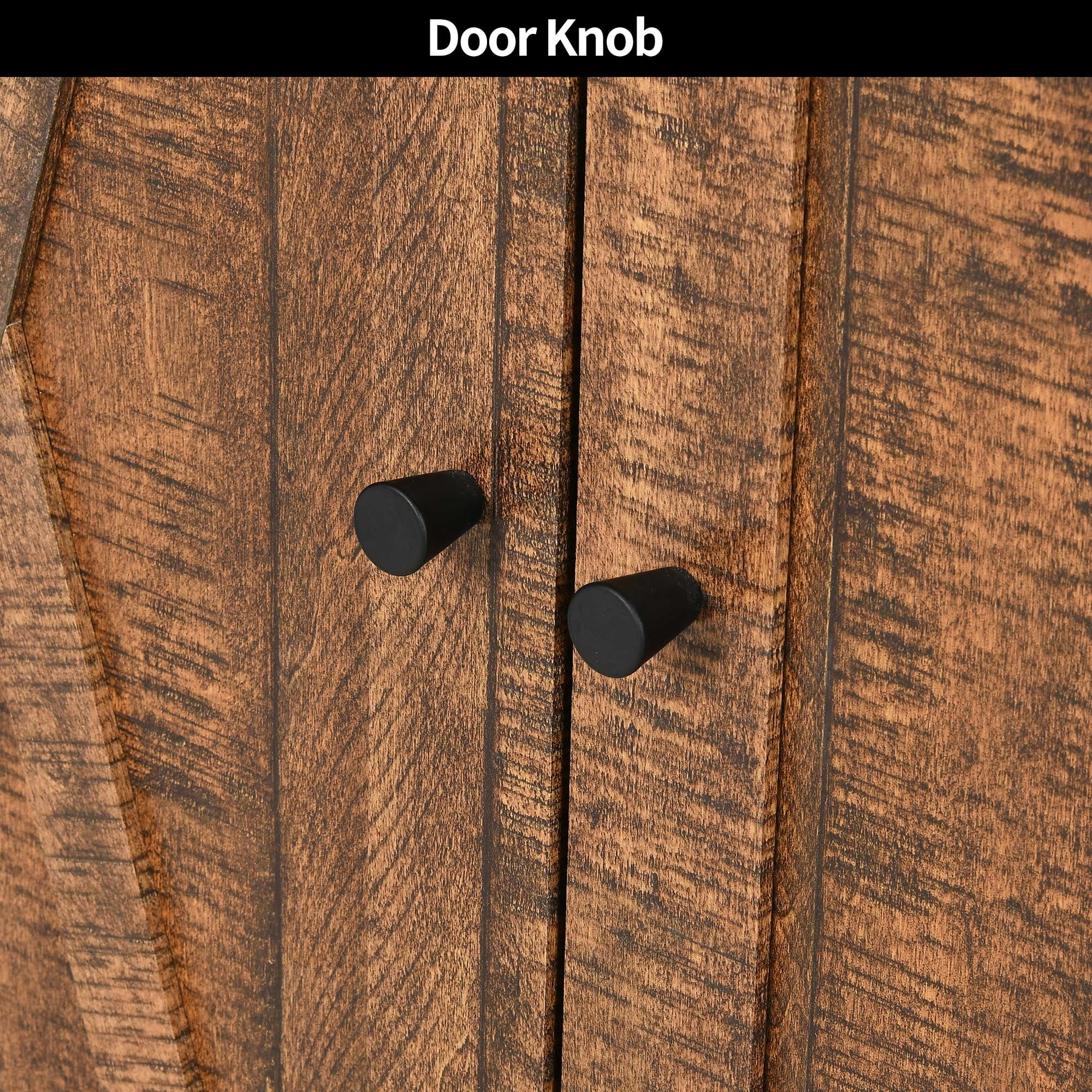 Dextrus Farmhouse Shoe Cabinet with Barn Doors, 5-Tier Wood Shoe Storage Rack Organizer for Entryway/Hallway/Closet, Brown