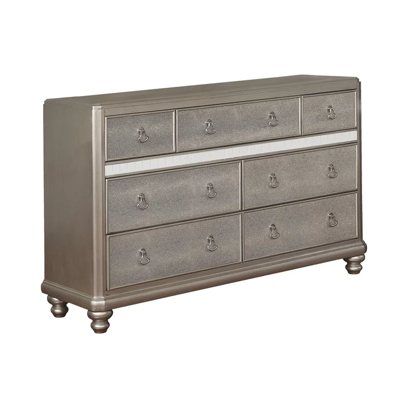 Bling Game Bedroom Set Metallic Platinum