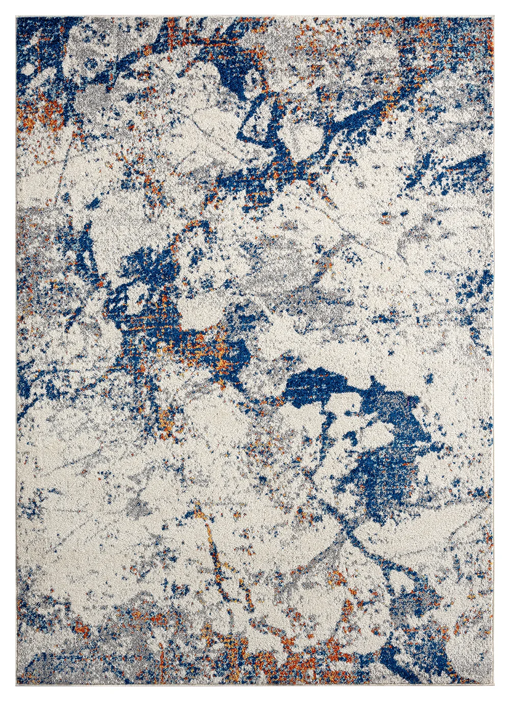 Abani Casa Collection Area Rug Mid Century Modern Bedroom Living Room Decor Floor Rug 8 x 10 Blue Grey