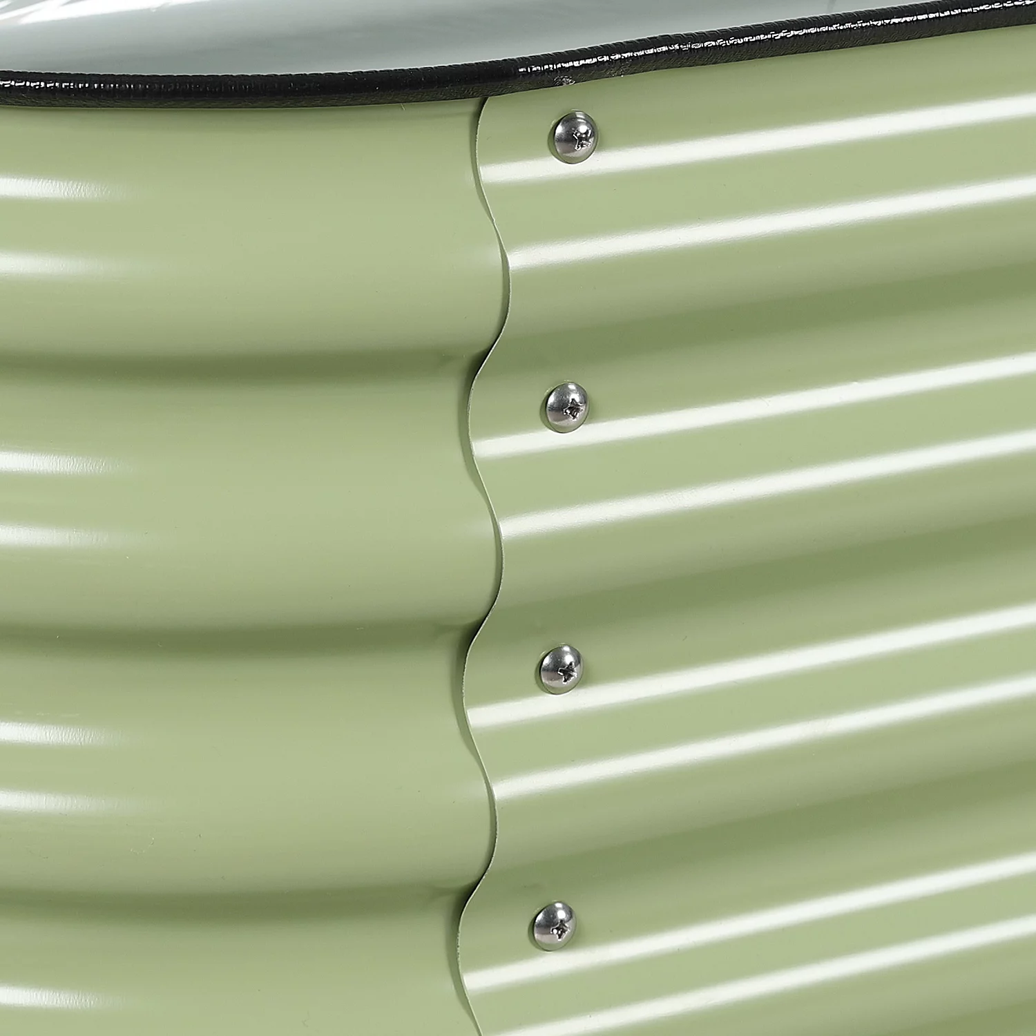 Aoodor 9-in-1 Modular Aluzinc Metal Raised Garden Bed - Outdoor Gardening Planter Soil Box for Vegetable, Flower, Herb - Olive Green (71''L x 35''W x 17''H)