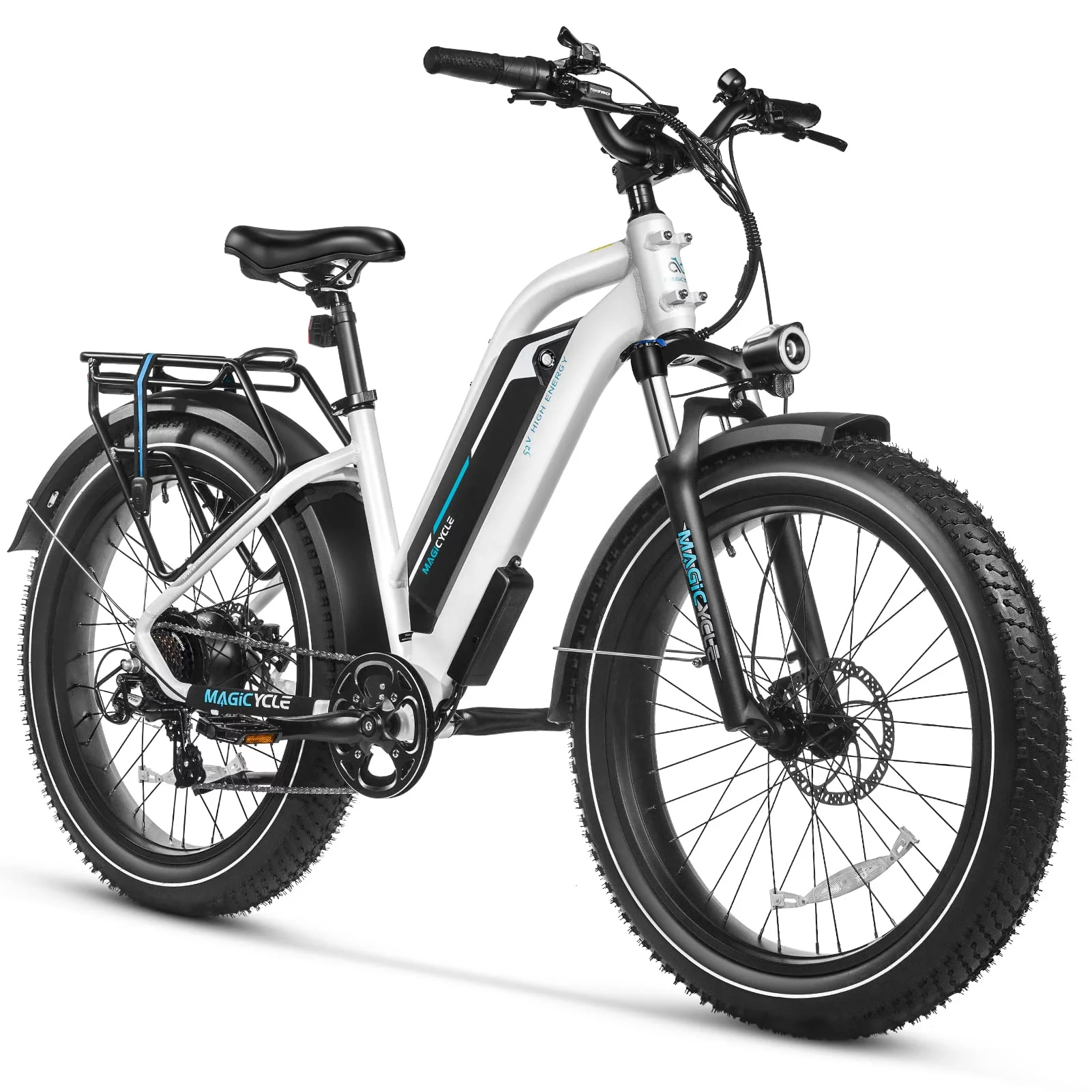 MAGICYCLE Cruiser 750W Electric Bike for Adults 52V 15AH E Bike 26