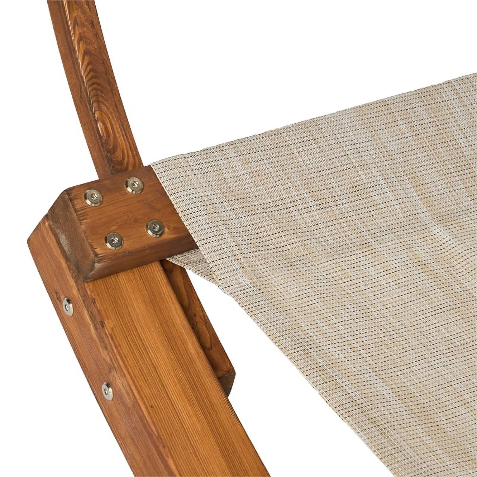 Noble House Marrakech Outdoor Mesh and Larch Wood Daybed with Canopy