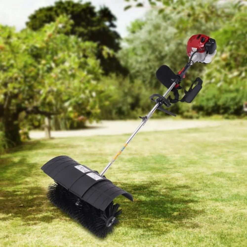 Handheld Walk Behind Sweeper 52CC 2Stroke Gas Power Broom Cleaning Driveway Tool